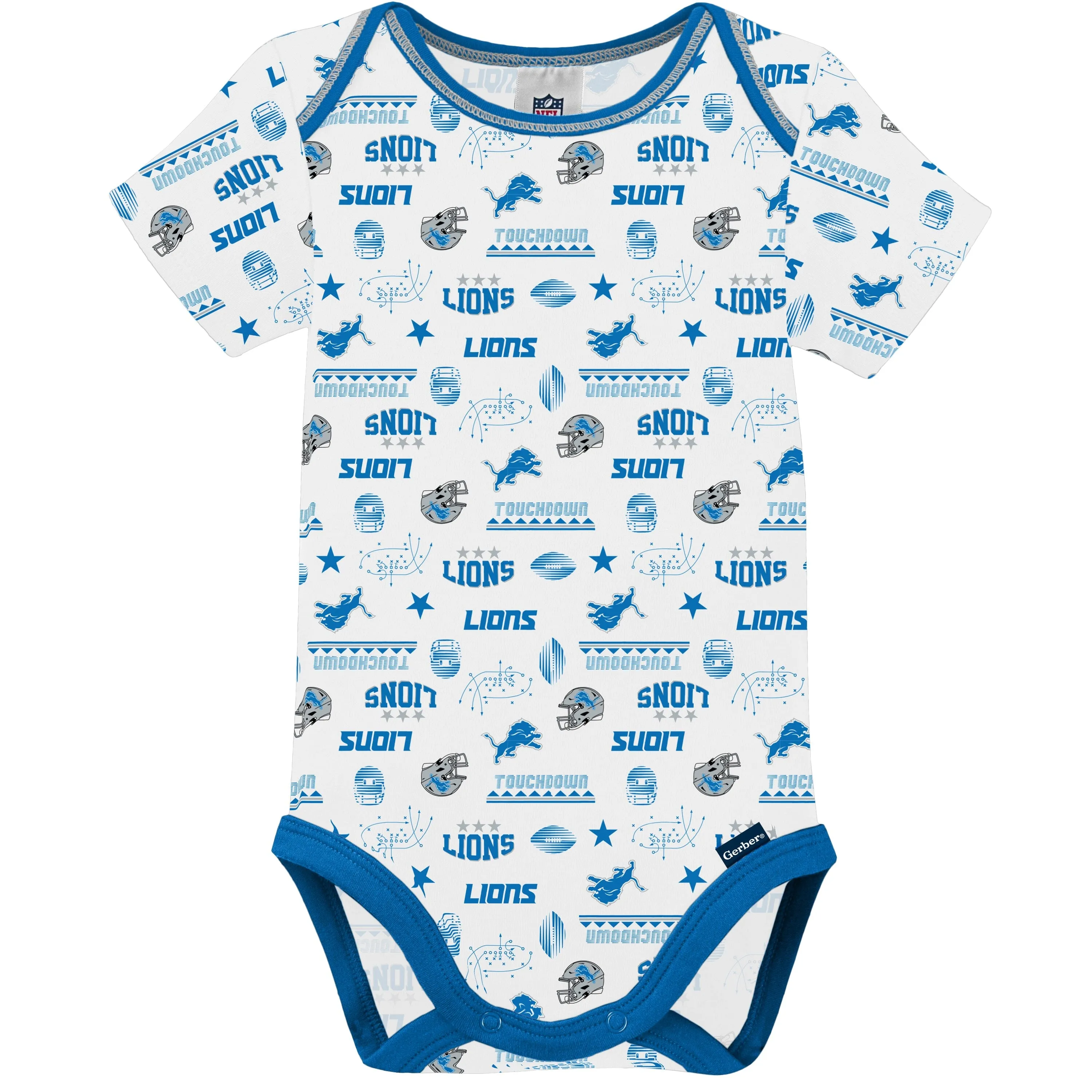 3-Pack Baby Boys Lions Short Sleeve Bodysuits Gerber Childrenswea