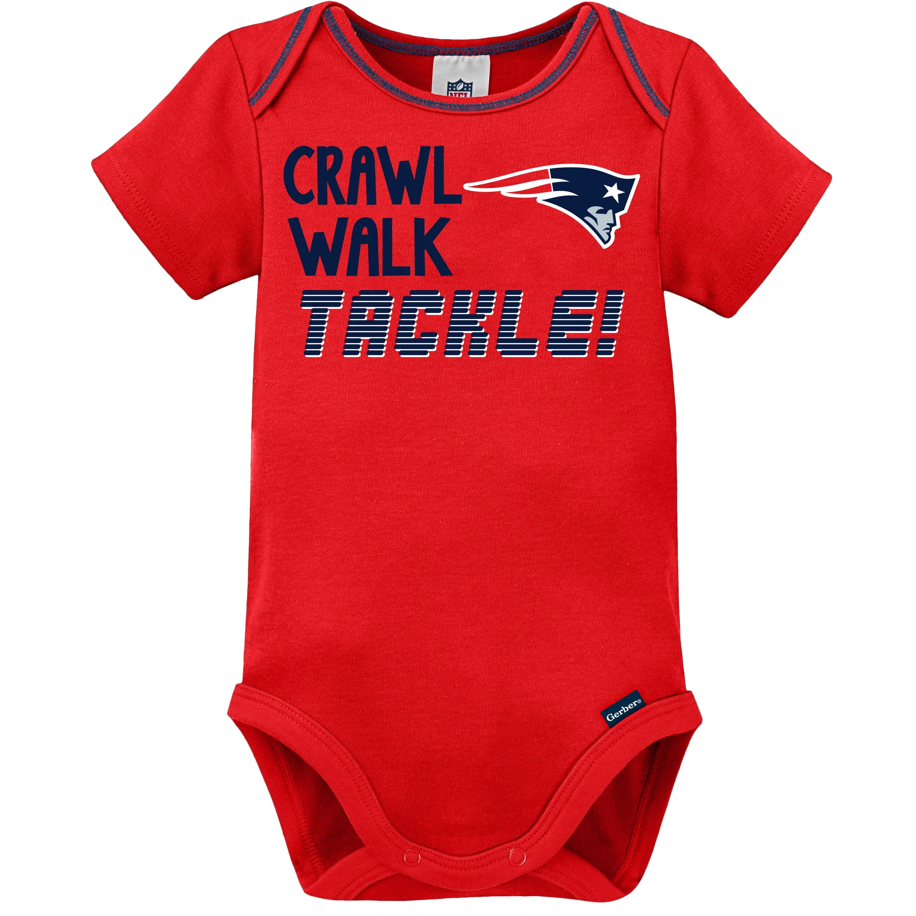 3-Pack Baby Boys Patriots Short Sleeve Bodysuits Gerber Childrenswea