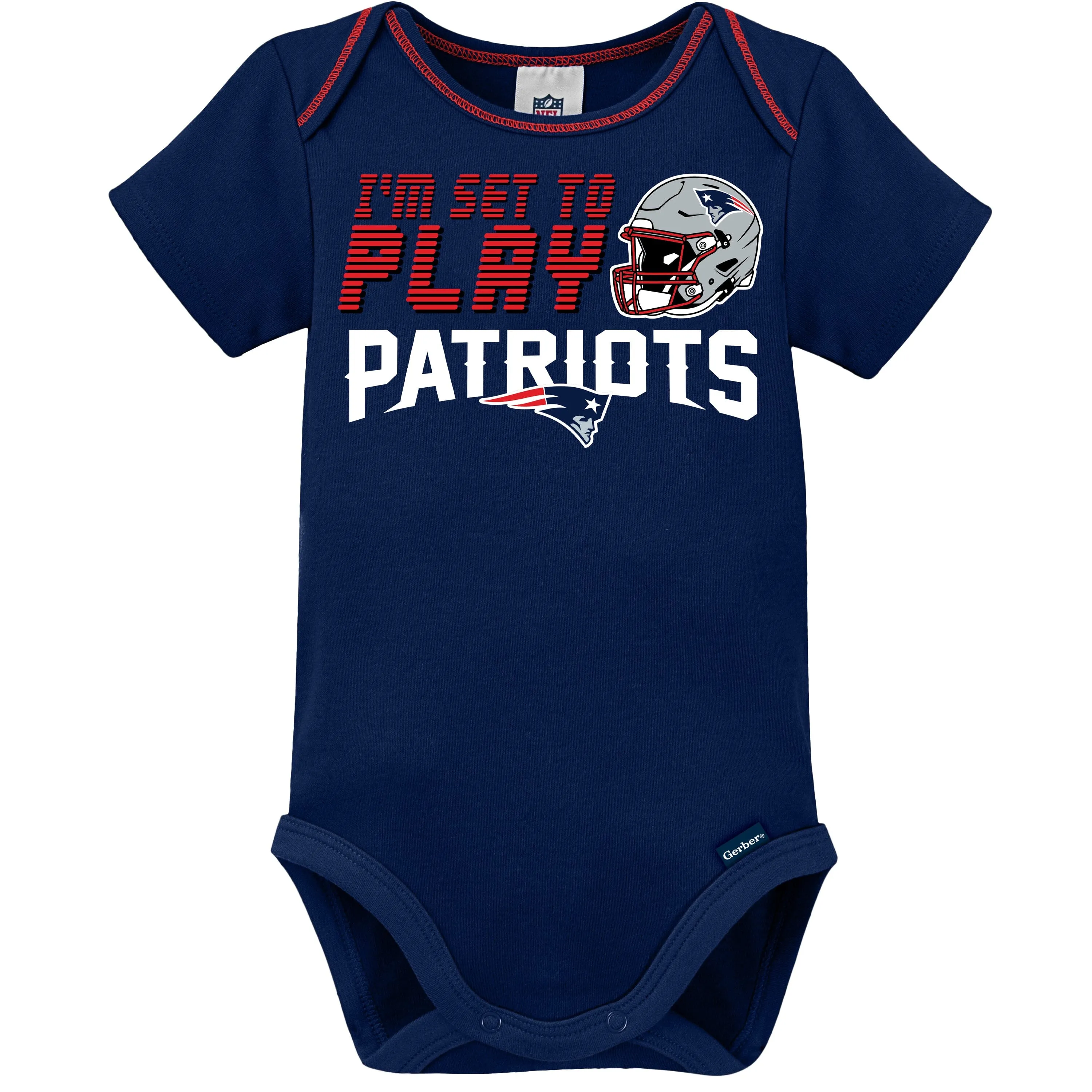3-Pack Baby Boys Patriots Short Sleeve Bodysuits Gerber Childrenswea