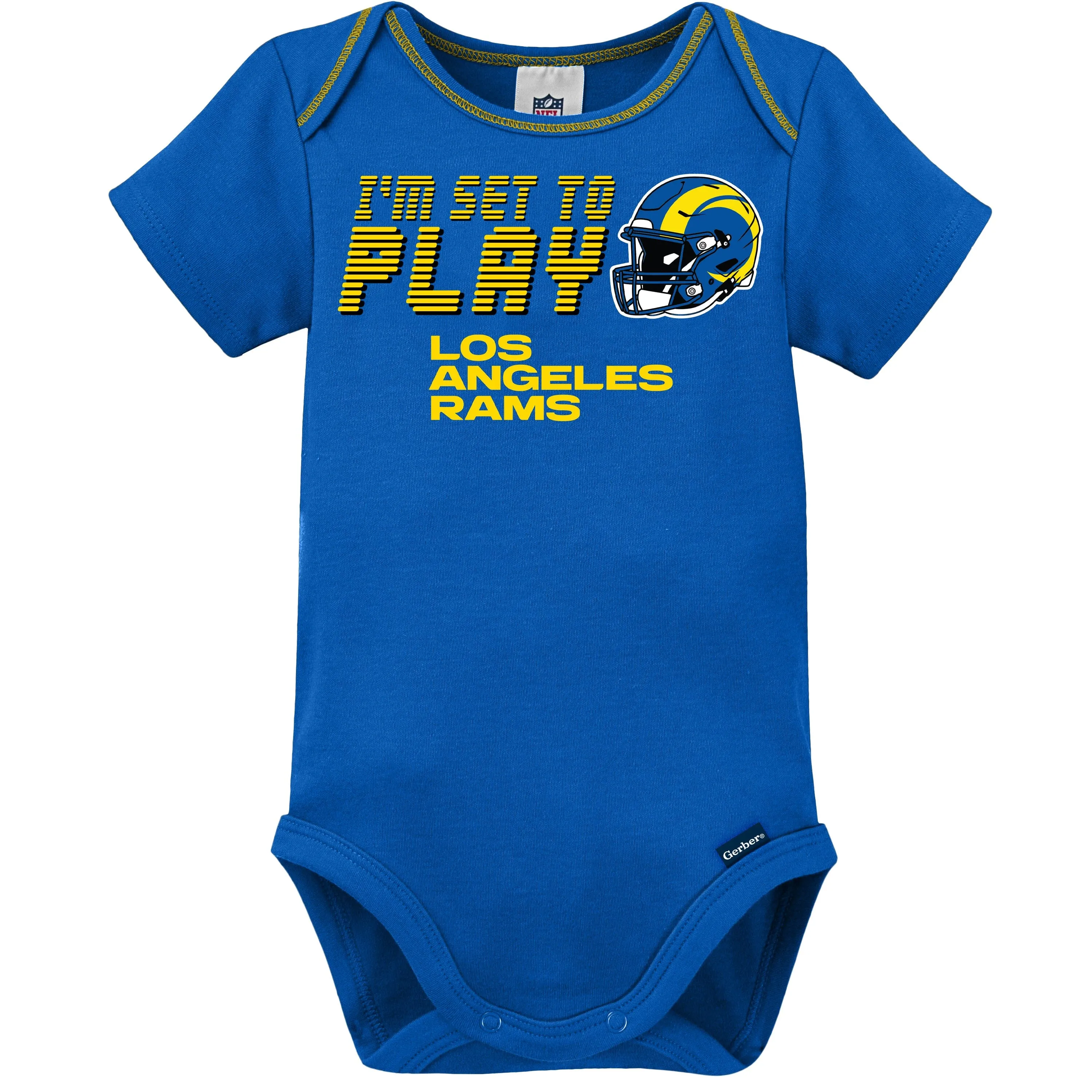 3-Pack Baby Boys Rams Short Sleeve Bodysuits Gerber Childrenswea