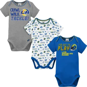 3-Pack Baby Boys Rams Short Sleeve Bodysuits Gerber Childrenswea