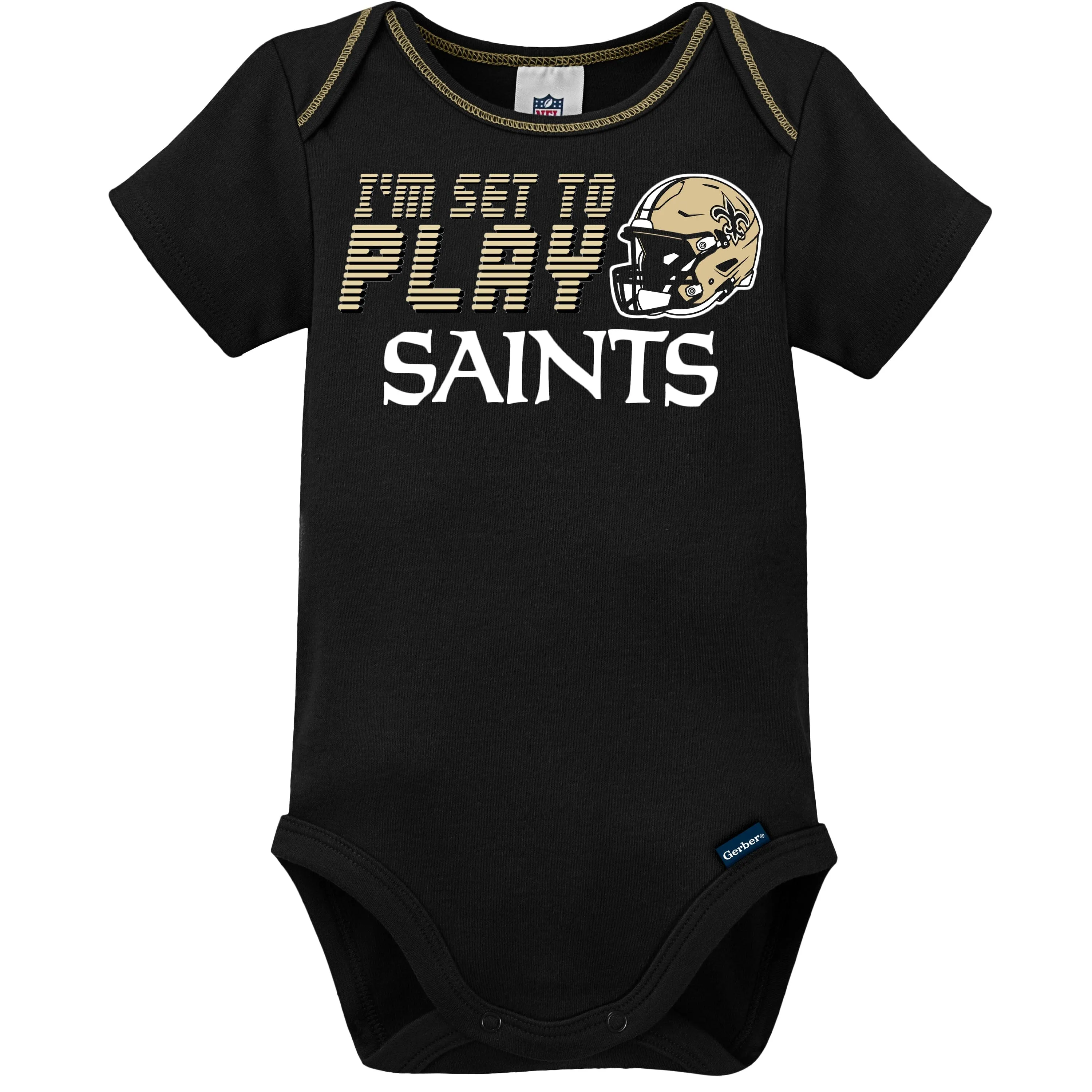 3-Pack Baby Boys Saints Short Sleeve Bodysuits Gerber Childrenswea