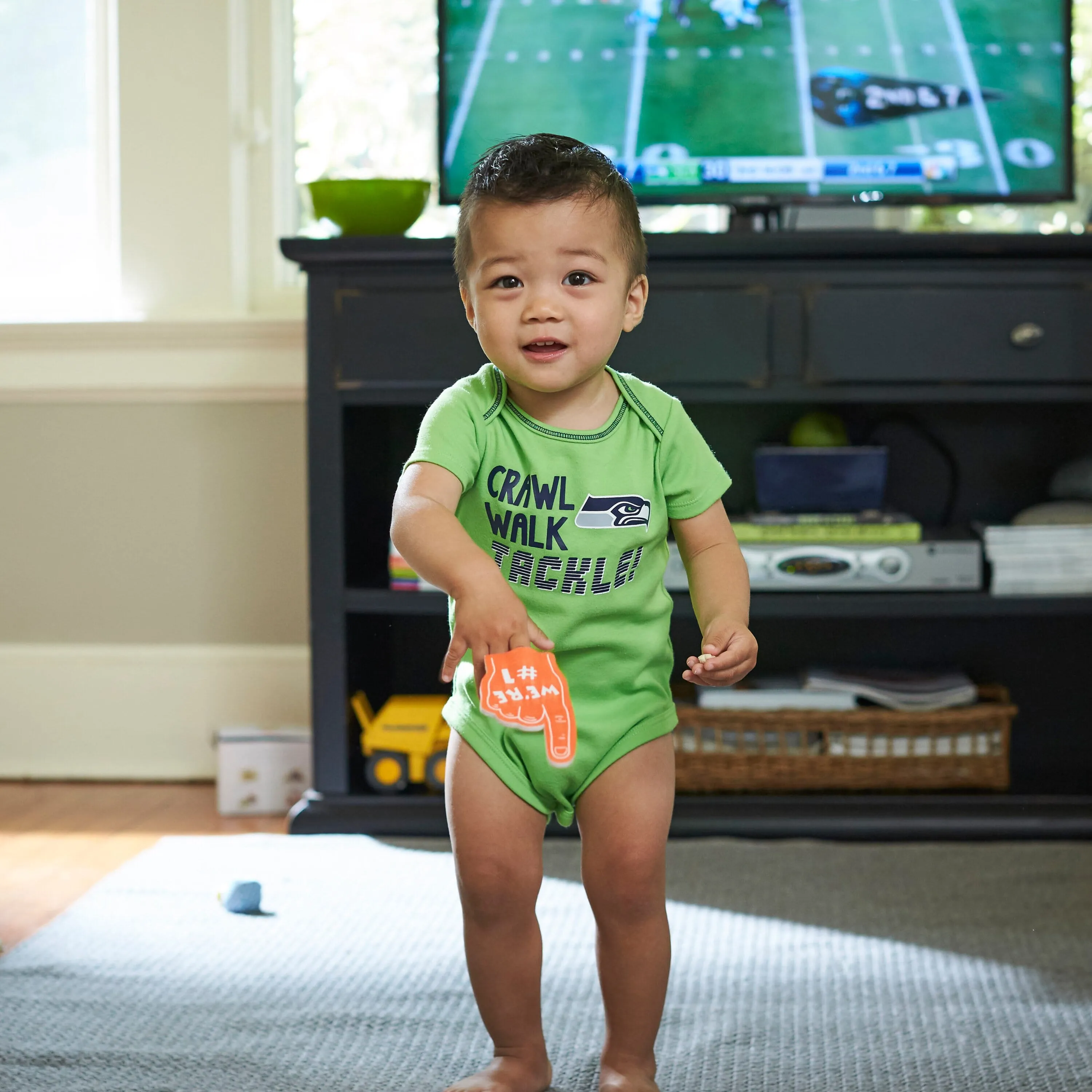 3-Pack Baby Boys Seahawks Short Sleeve Bodysuits Gerber Childrenswea