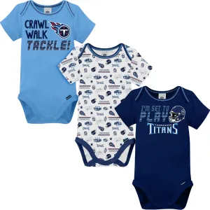 3-Pack Baby Boys Tennessee Titans Short Sleeve Bodysuits Gerber Childrenswea