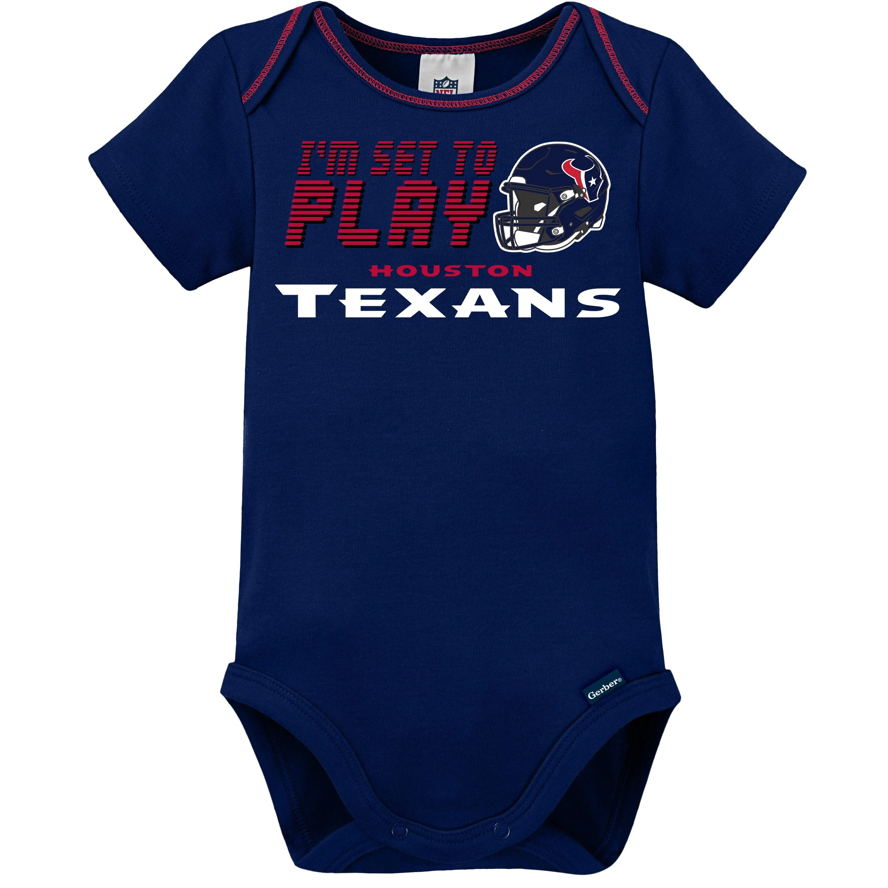 3-Pack Baby Boys Texans Short Sleeve Bodysuits Gerber Childrenswea