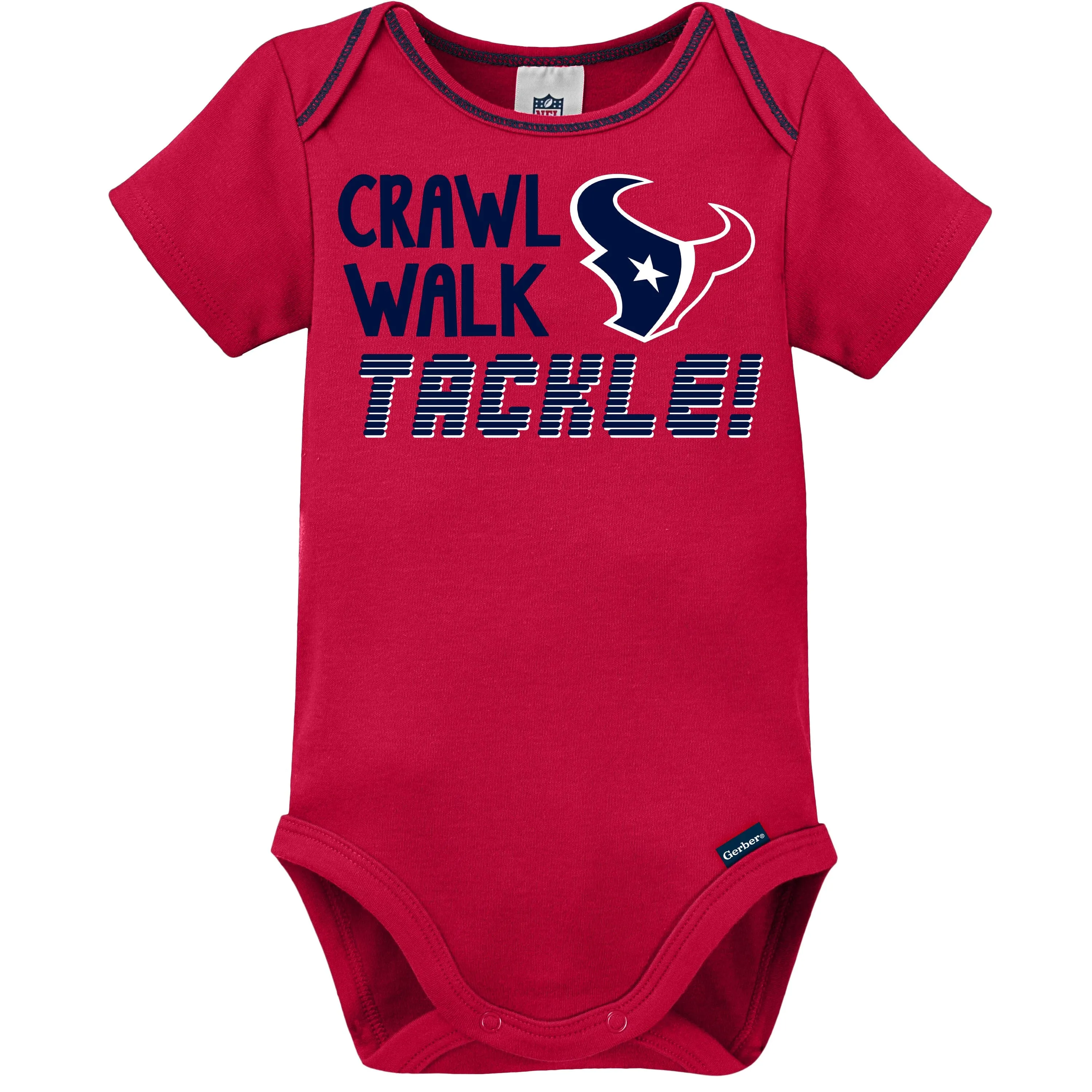 3-Pack Baby Boys Texans Short Sleeve Bodysuits Gerber Childrenswea
