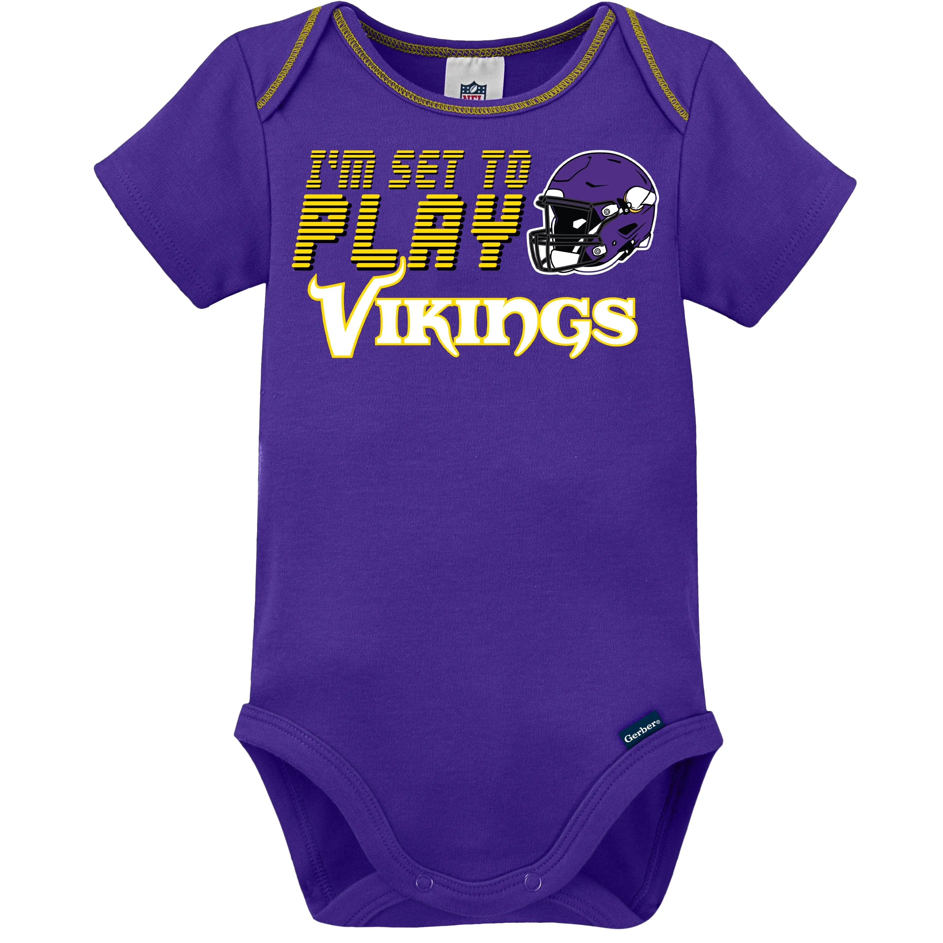 3-Pack Baby Boys Vikings Short Sleeve Bodysuits Gerber Childrenswea