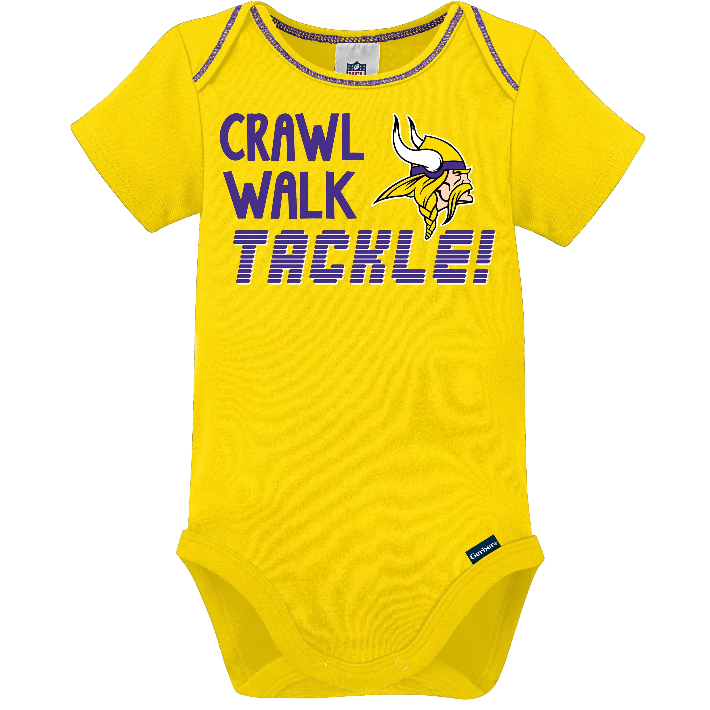 3-Pack Baby Boys Vikings Short Sleeve Bodysuits Gerber Childrenswea