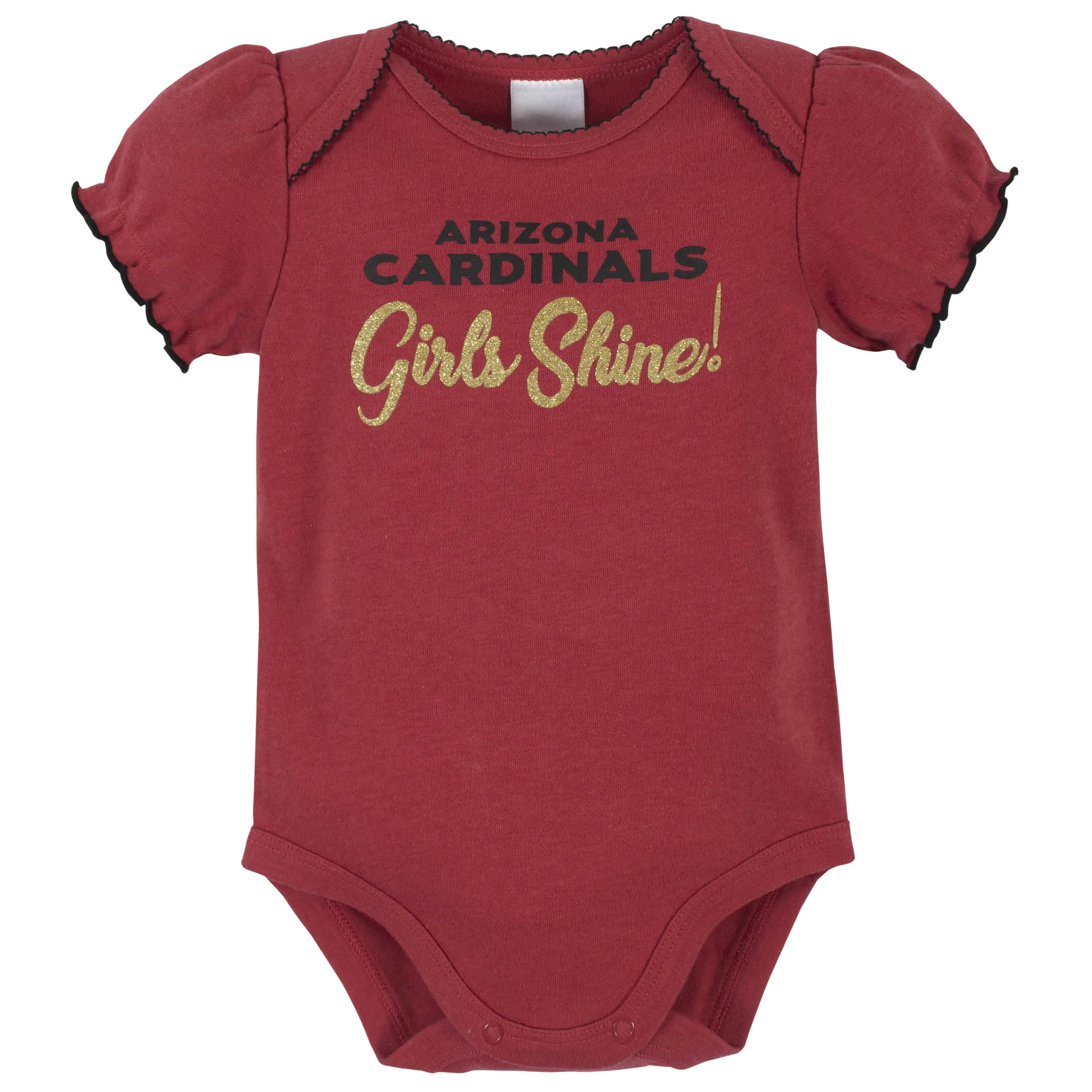 3-Pack Baby Girls Arizona Cardinals Short Sleeve Bodysuits Gerber Childrenswea