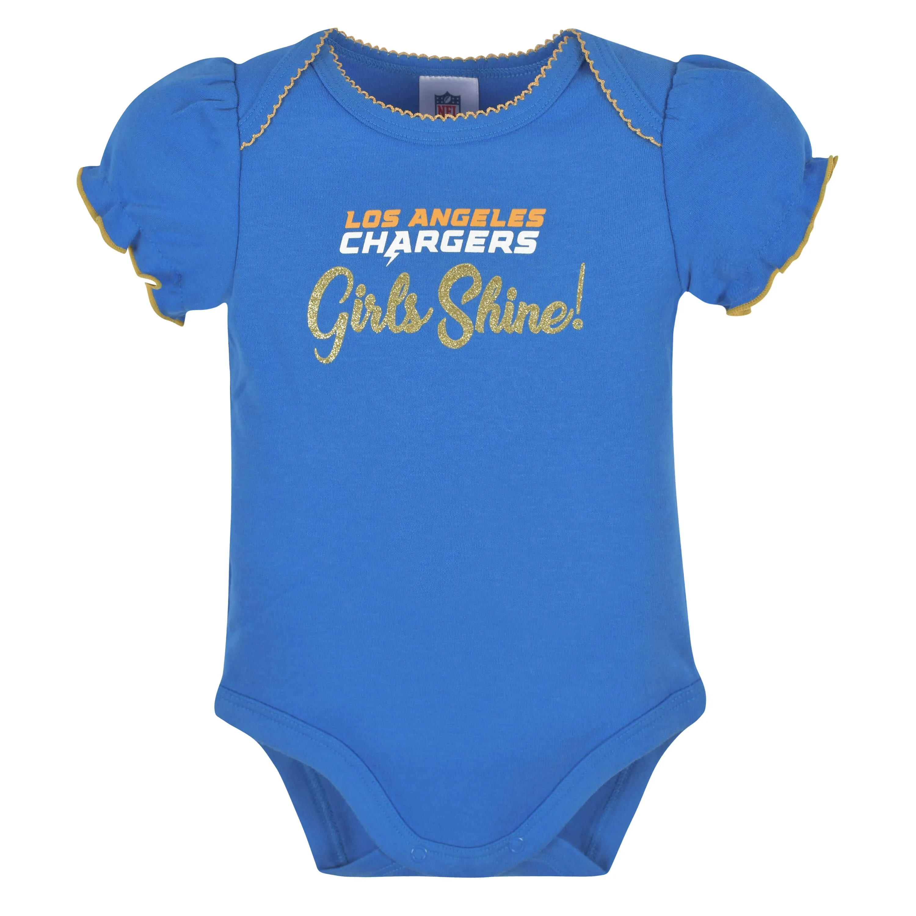 3-Pack Baby Girls Chargers Short Sleeve Bodysuits Gerber Childrenswea