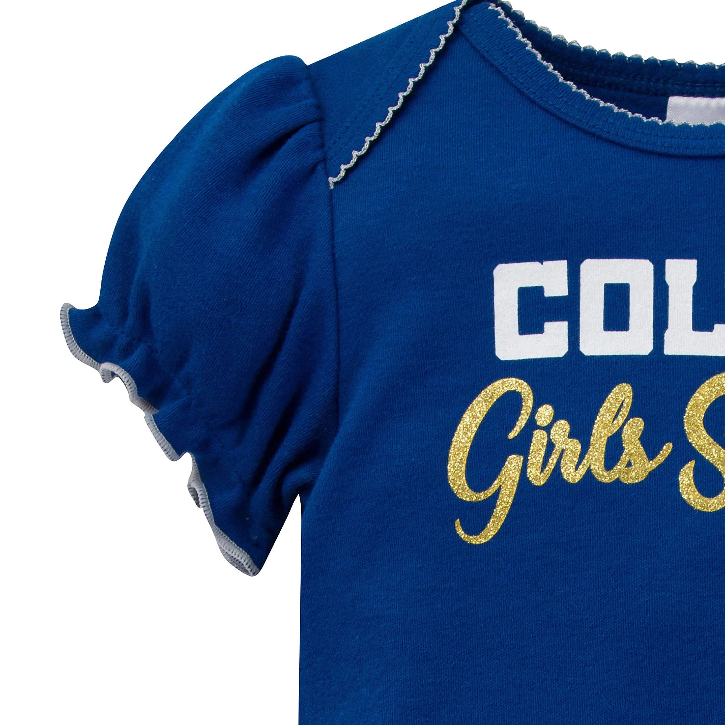 3-Pack Baby Girls Colts Short Sleeve Bodysuits Gerber Childrenswea