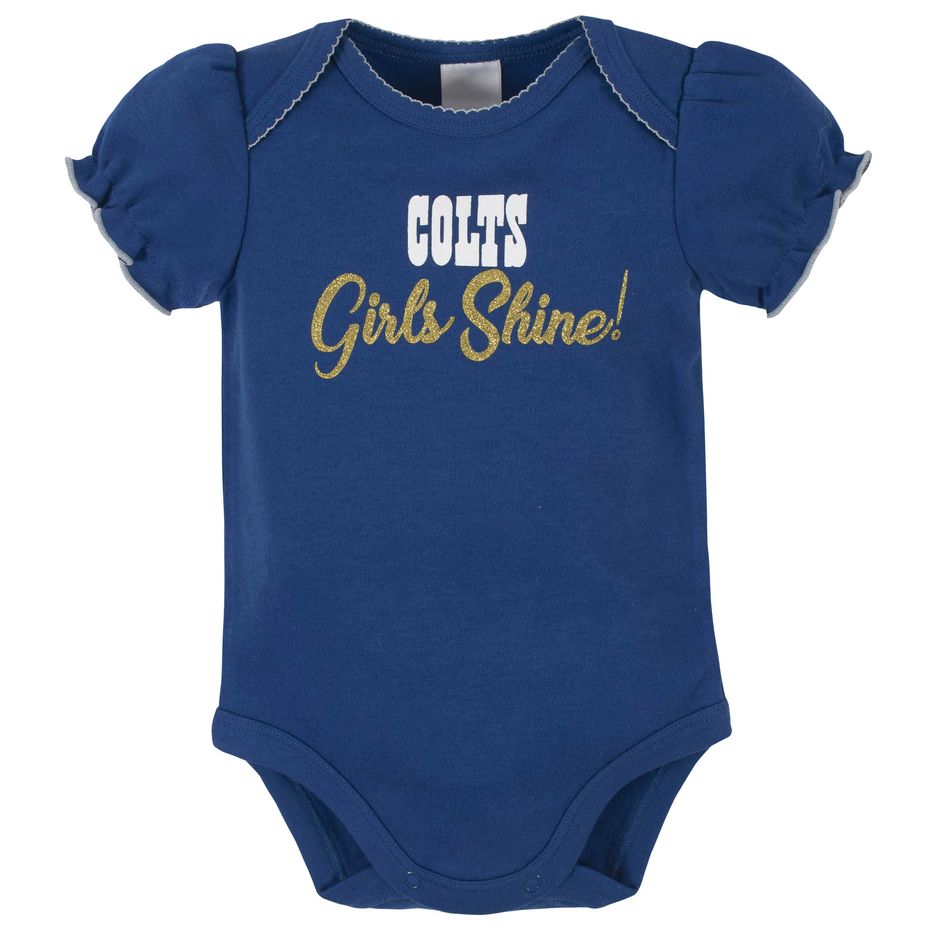 3-Pack Baby Girls Colts Short Sleeve Bodysuits Gerber Childrenswea