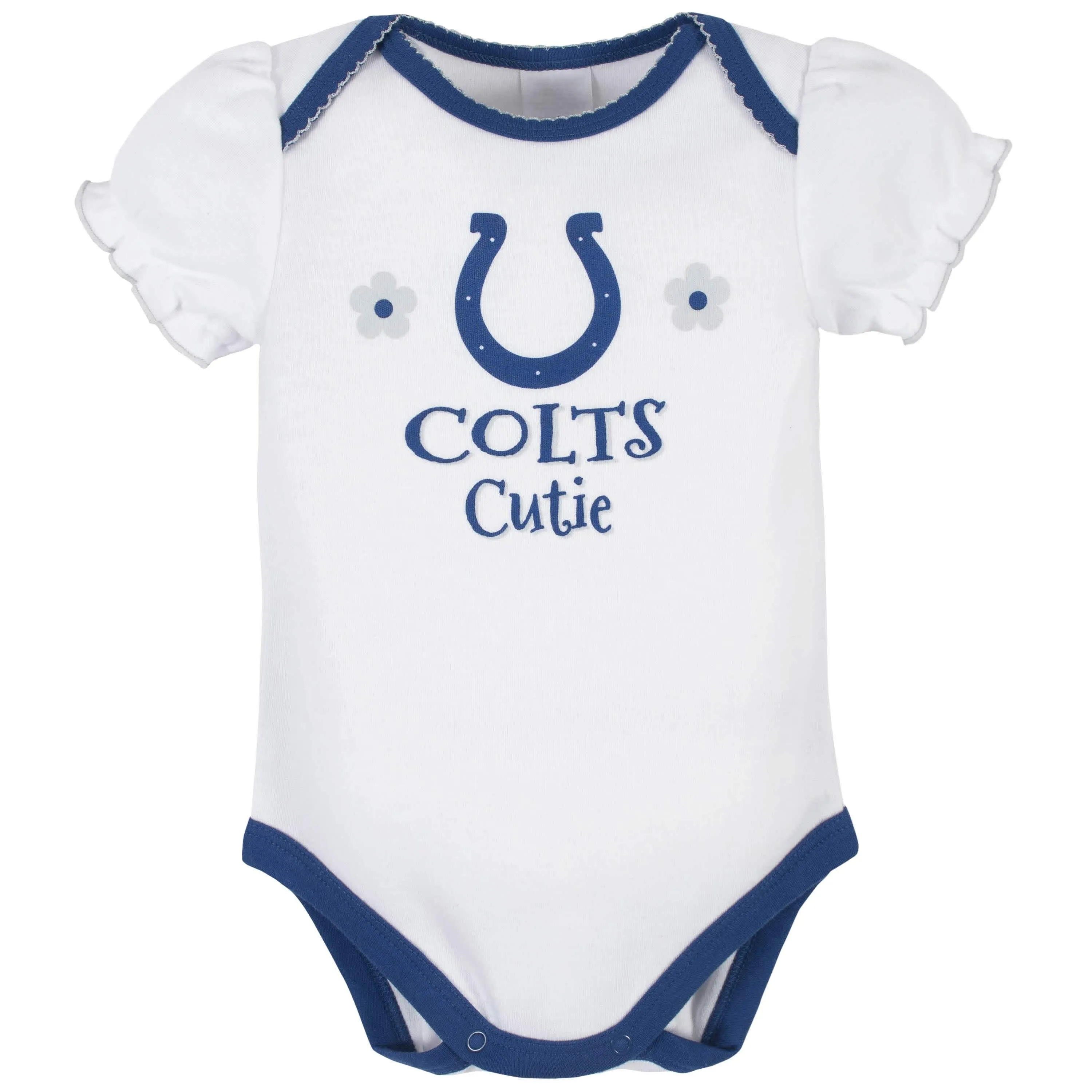 3-Pack Baby Girls Colts Short Sleeve Bodysuits Gerber Childrenswea