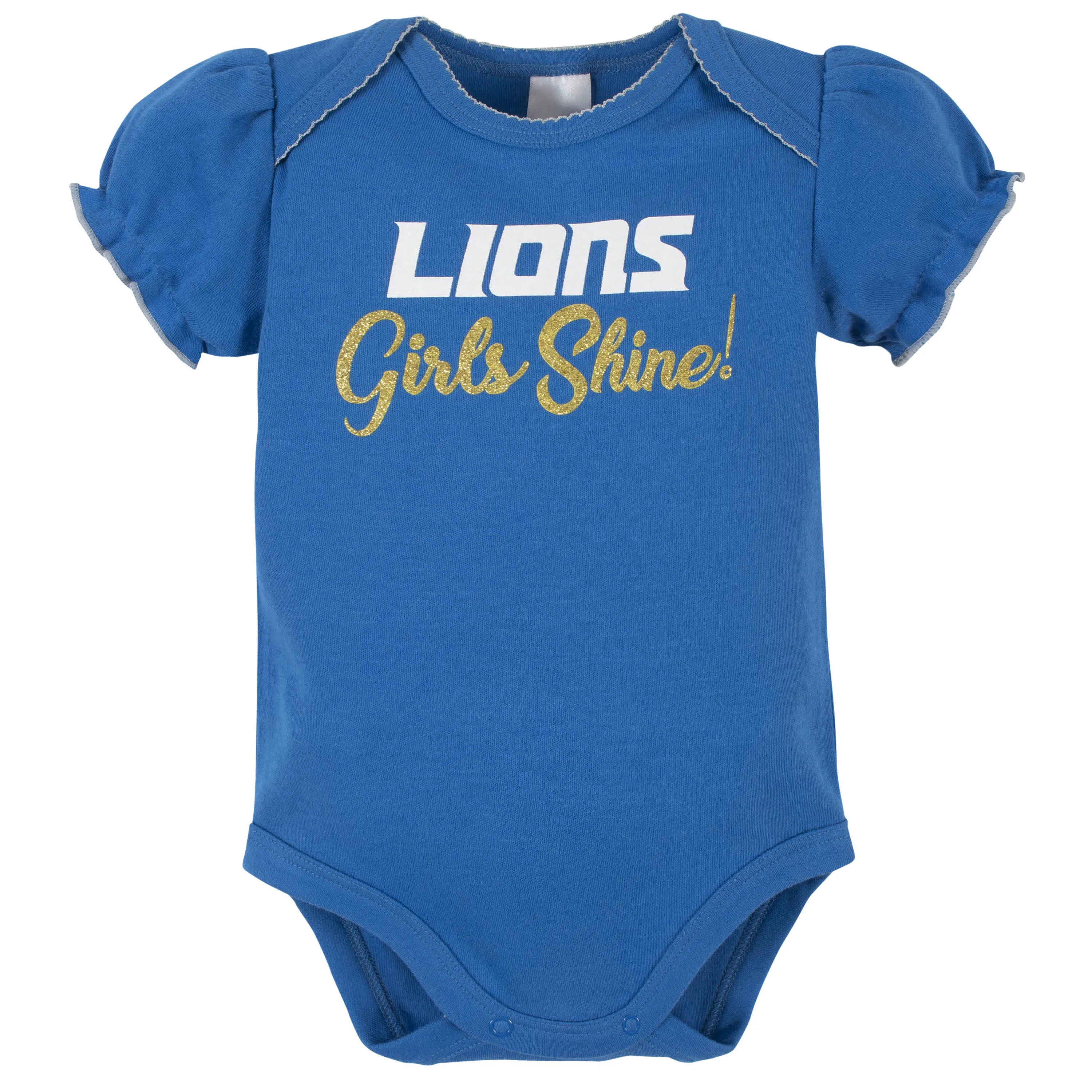 3-Pack Baby Girls Detroit Lions Short Sleeve Bodysuits Gerber Childrenswea