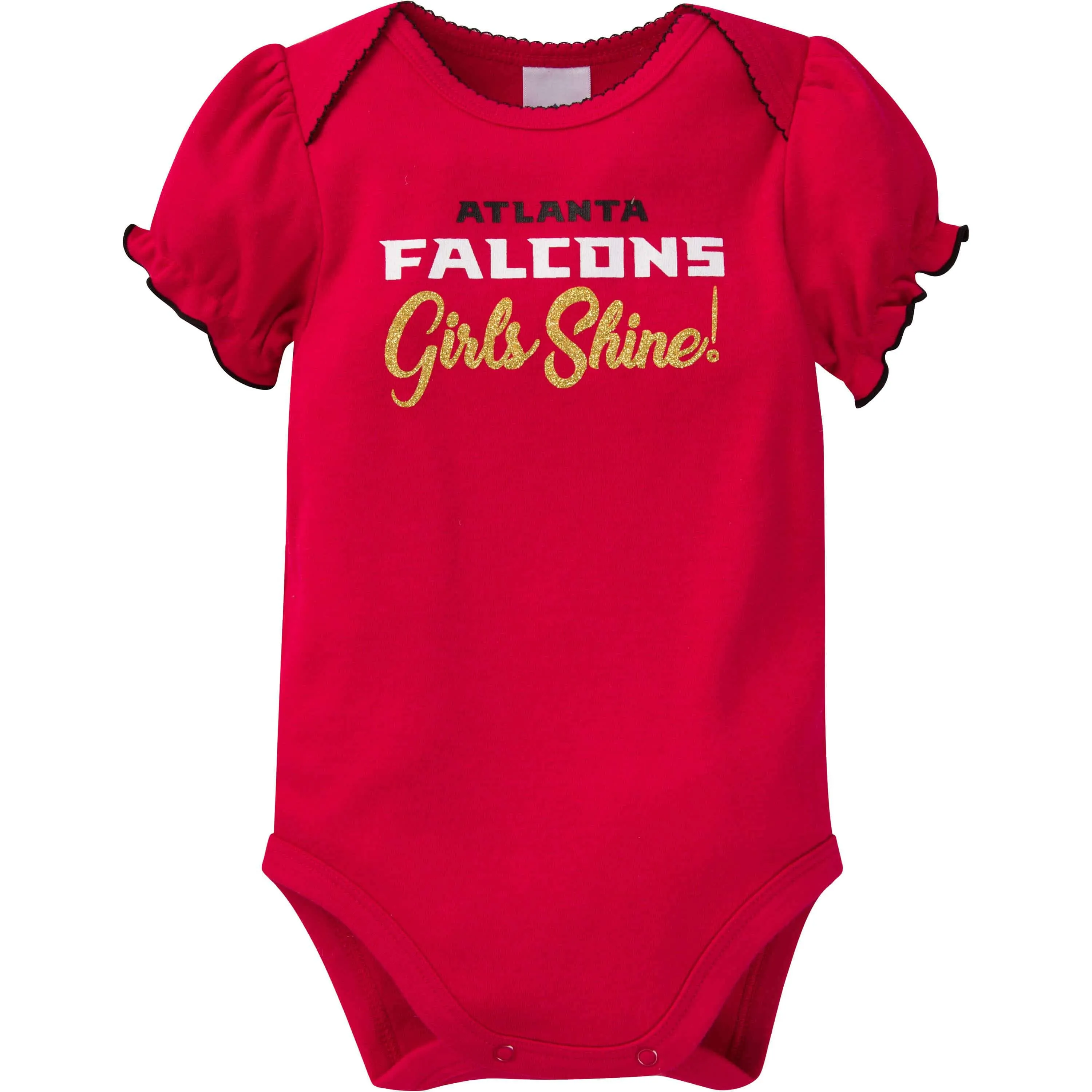 3-Pack Baby Girls Falcons Short Sleeve Bodysuits Gerber Childrenswea