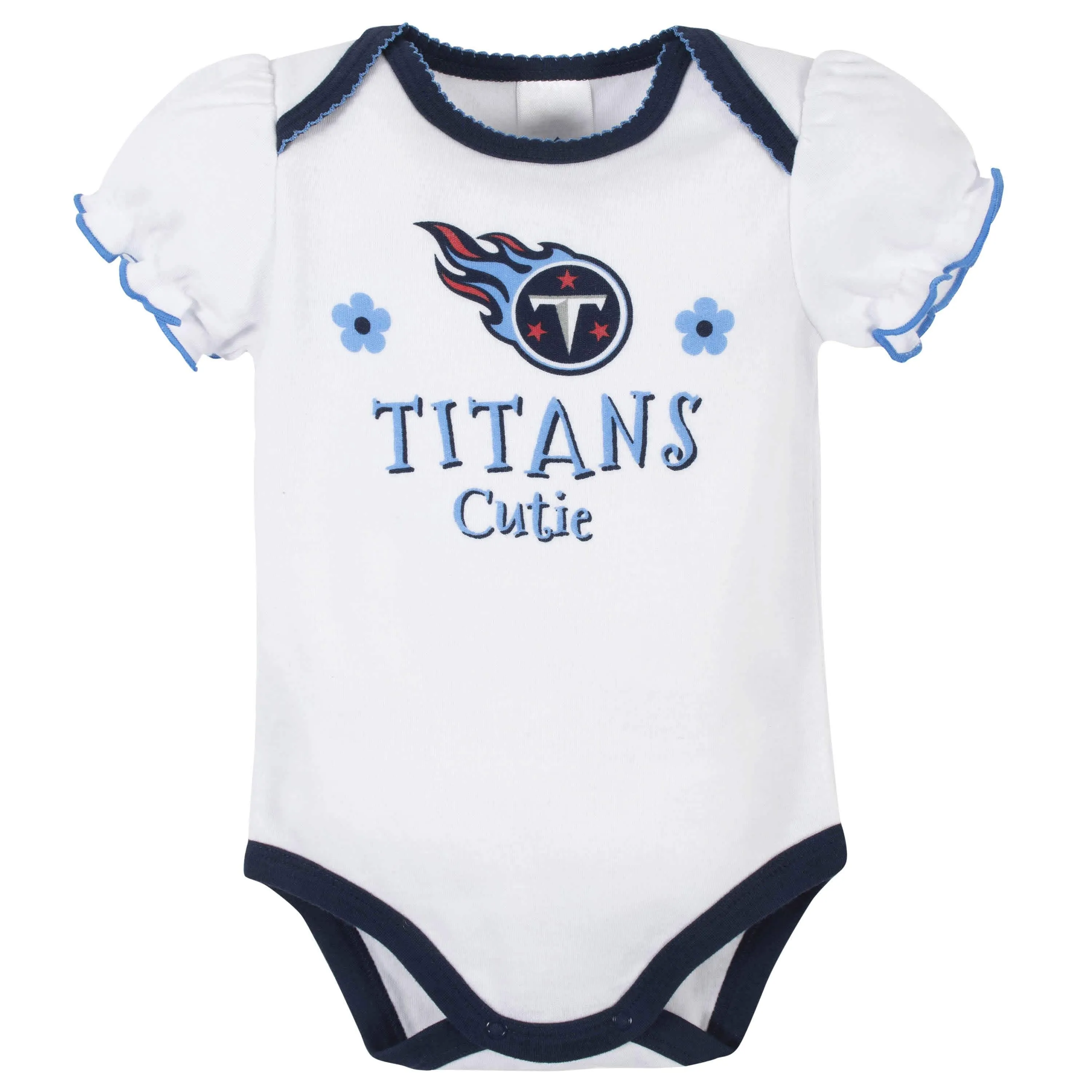 3-Pack Baby Girls Tennessee Titans Short Sleeve Bodysuits Gerber Childrenswea