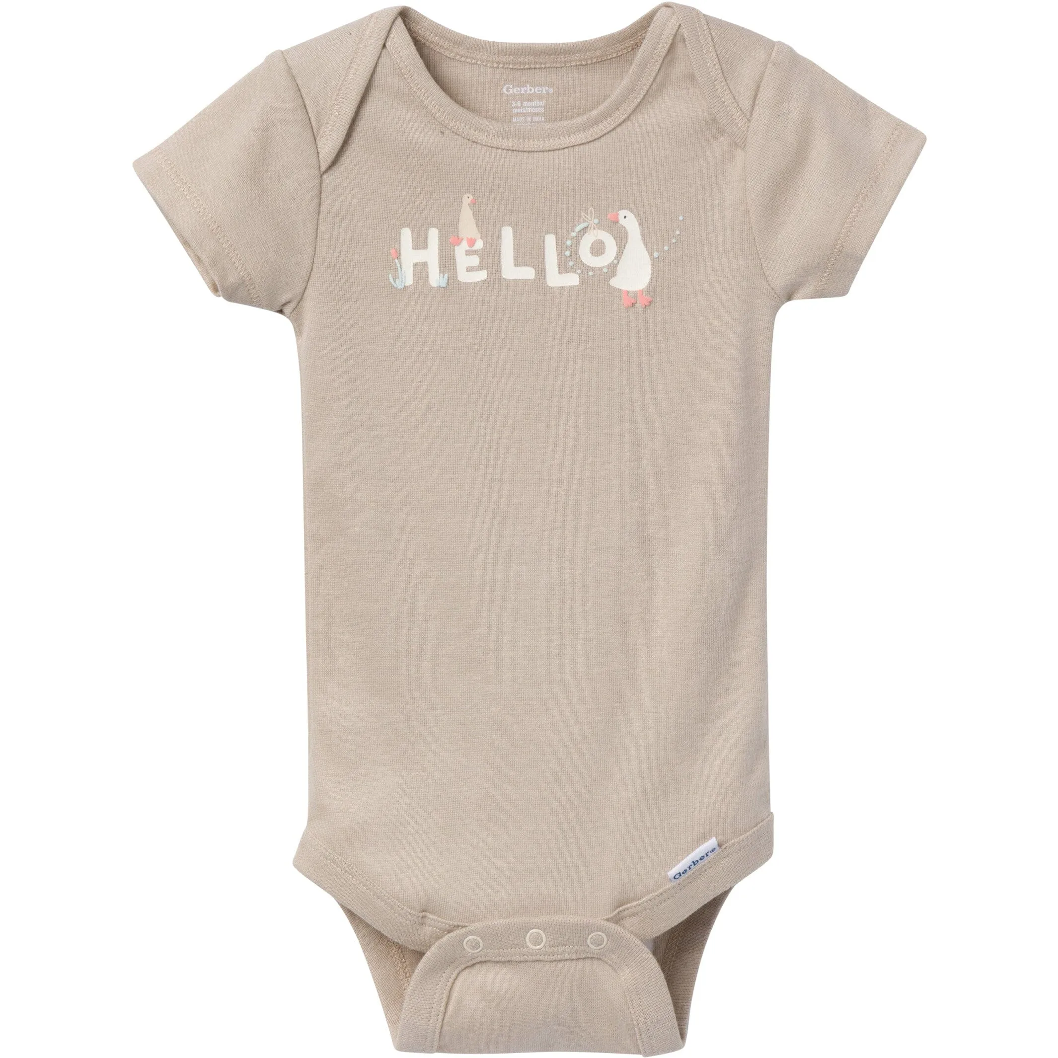 3-Pack Baby Neutral Goose Pond Onesies Bodysuits Gerber Childrenswea