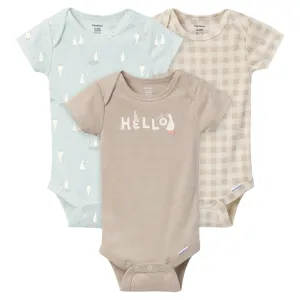 3-Pack Baby Neutral Goose Pond Onesies Bodysuits Gerber Childrenswea