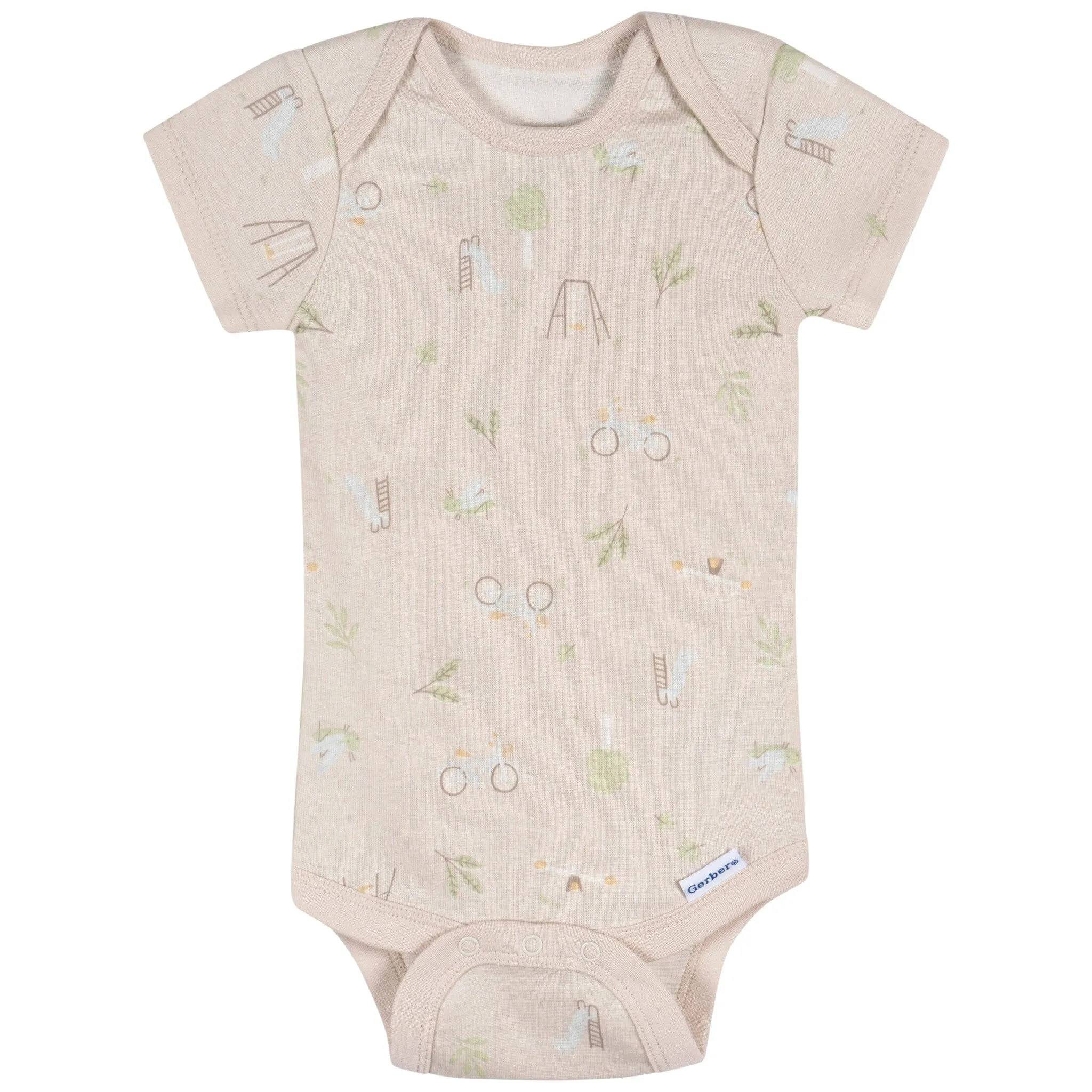 3-Pack Baby Neutral Park Life Short Sleeve Onesies Bodysuits Gerber Childrenswea