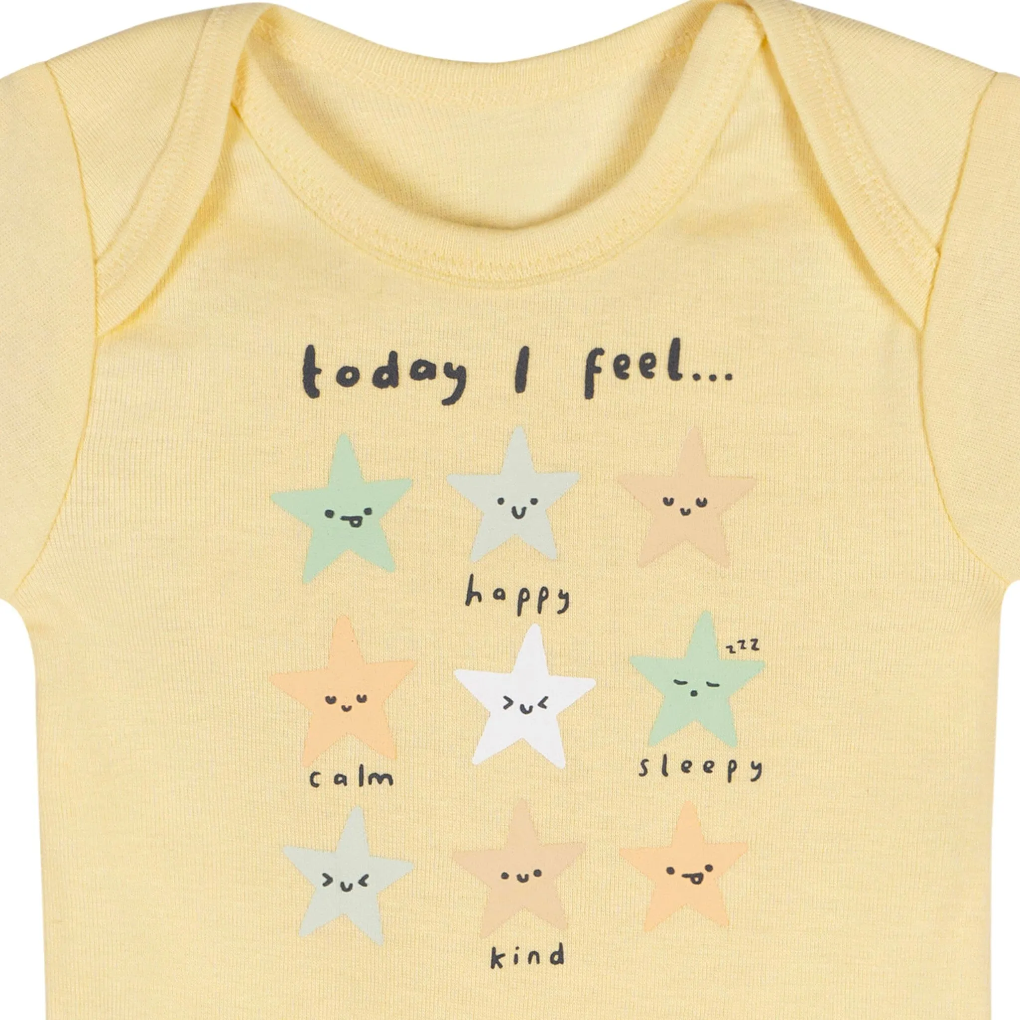 3-Pack Baby Neutral Starry Smiles Short Sleeve Onesies Bodysuits Gerber Childrenswea
