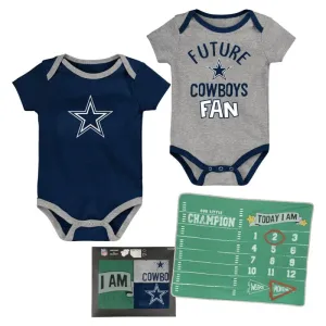 3-Piece Dallas Cowboys Short Sleeve Bodysuit and Blanket Set Gerber Childrenswea