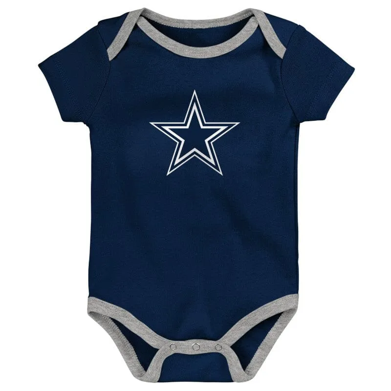 3-Piece Dallas Cowboys Short Sleeve Bodysuit and Blanket Set Gerber Childrenswea