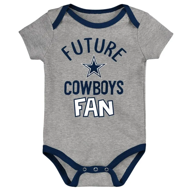 3-Piece Dallas Cowboys Short Sleeve Bodysuit and Blanket Set Gerber Childrenswea