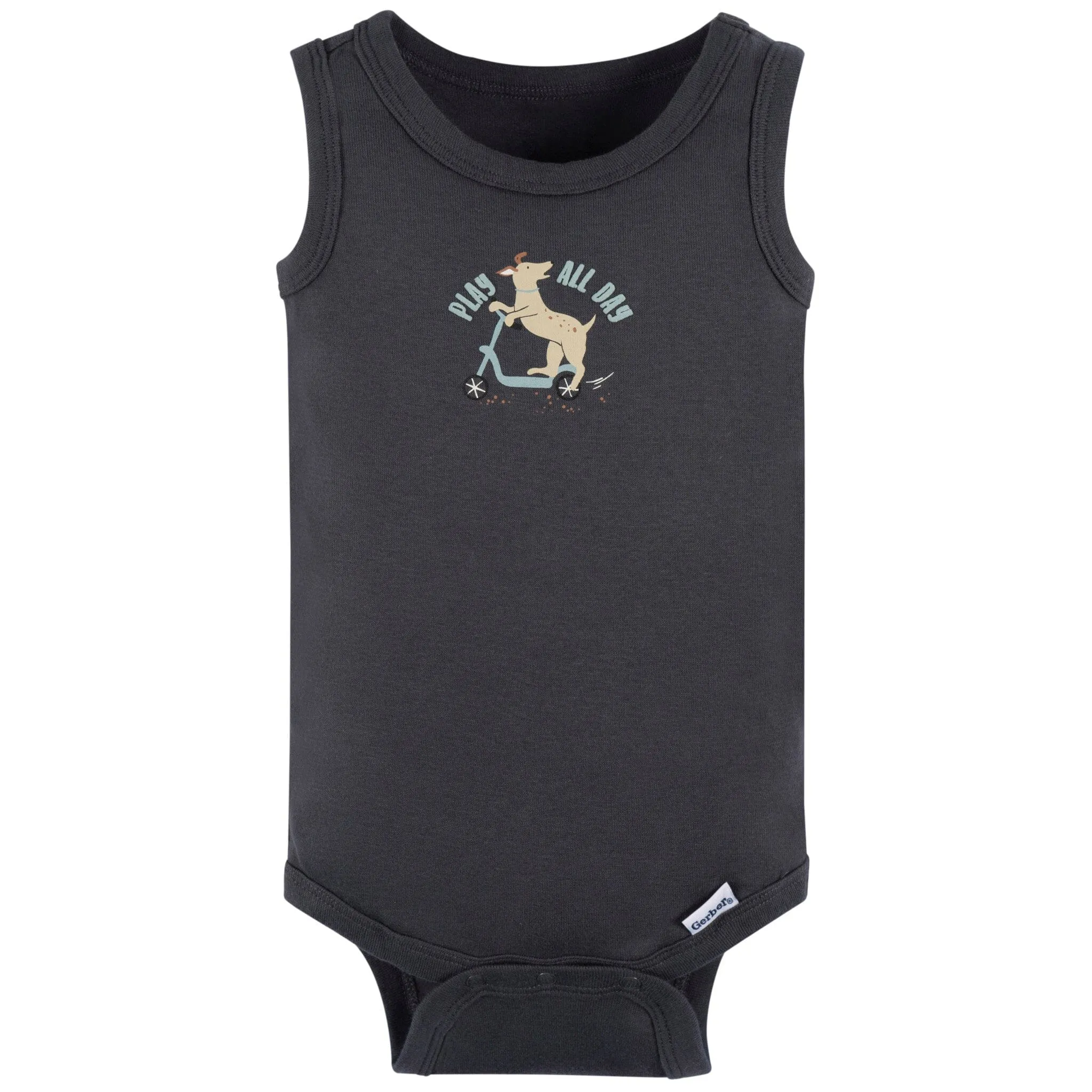 4-Pack Baby Boys Blue Bike Sleeveless Onesies Bodysuits Gerber Childrenswea