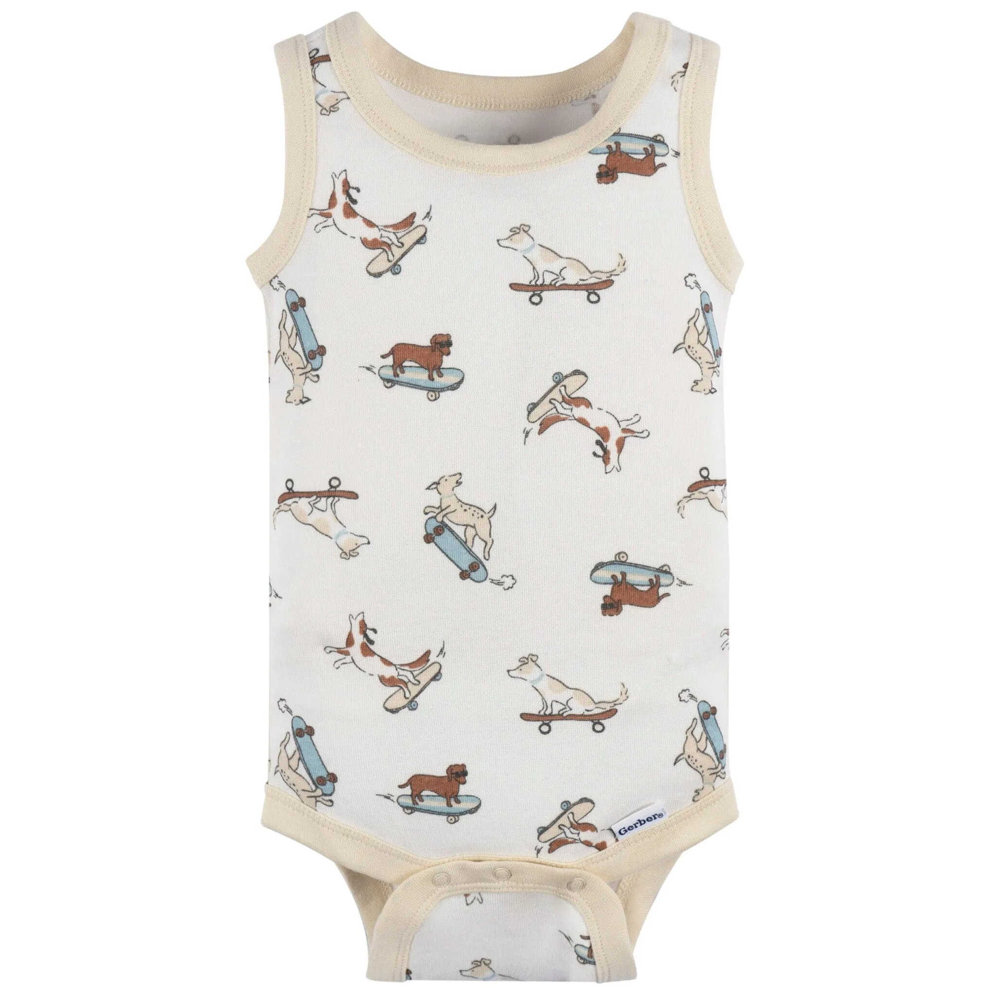4-Pack Baby Boys Blue Bike Sleeveless Onesies Bodysuits Gerber Childrenswea