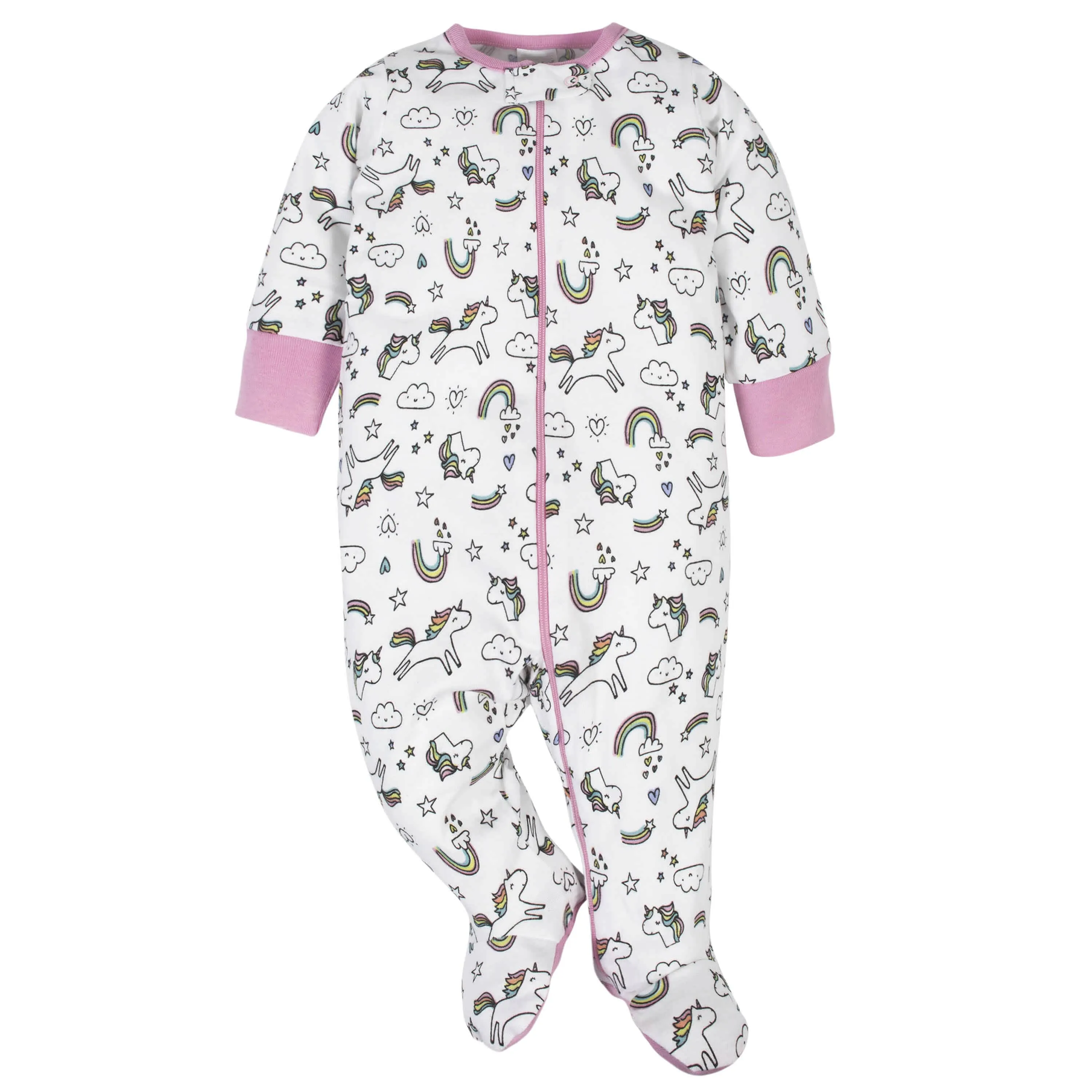 4-Pack Baby Girls Unicorns Sleep 'N Plays Gerber Childrenswea
