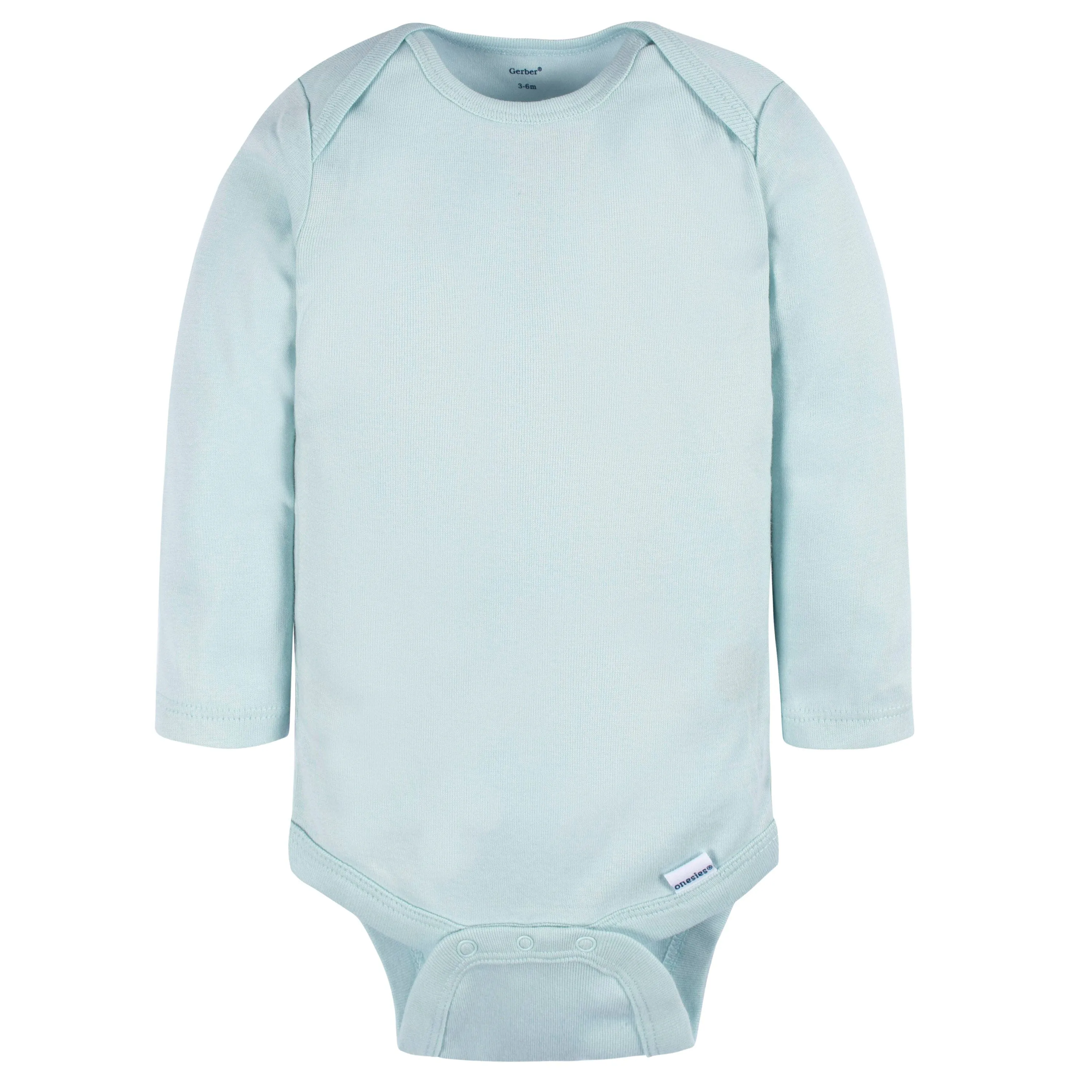 4-Pack Baby Neutral Blue/ Pink Long Sleeve Onesies Bodysuits Gerber Childrenswea