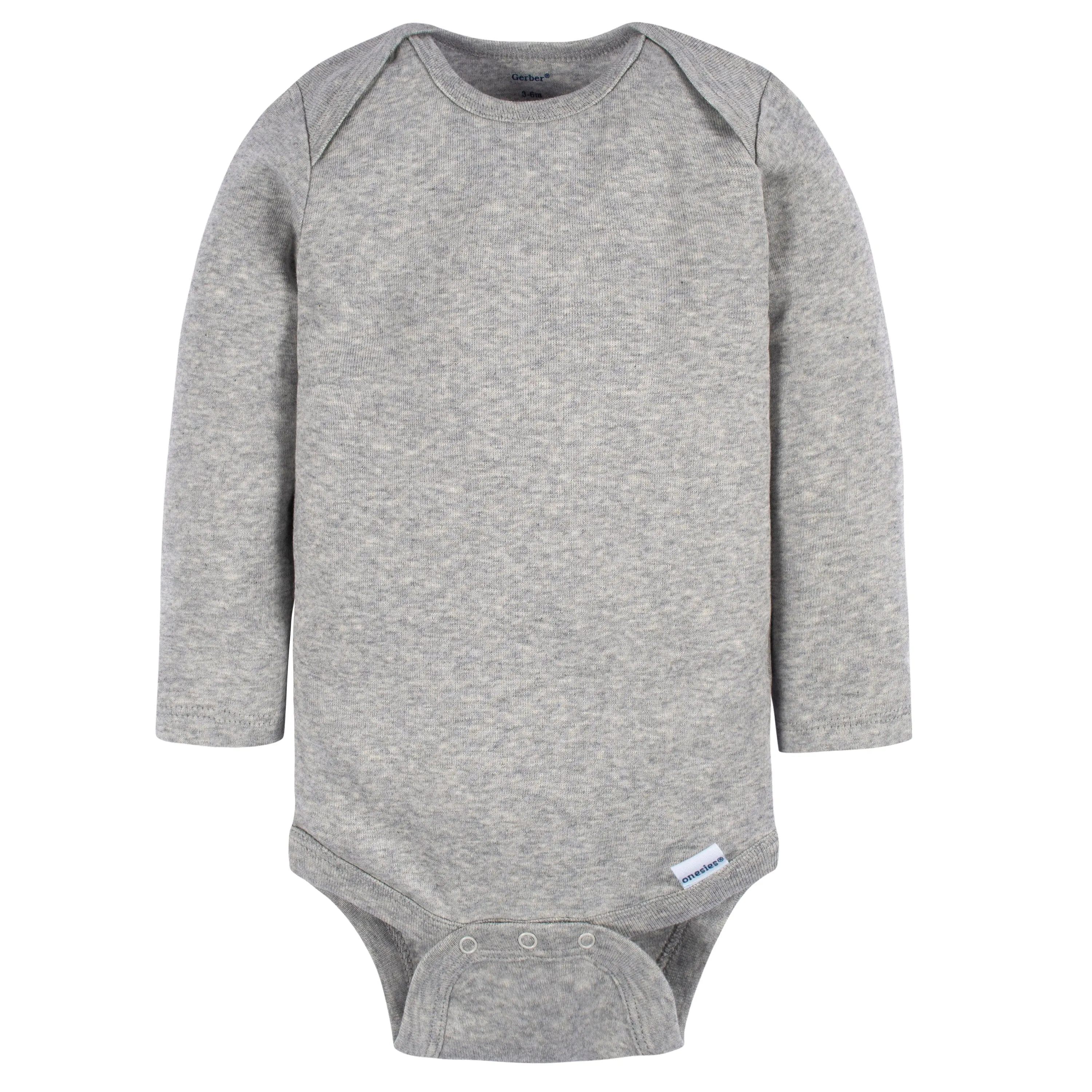 4-Pack Baby Neutral Grey Long Sleeve Onesies Bodysuits Gerber Childrenswea