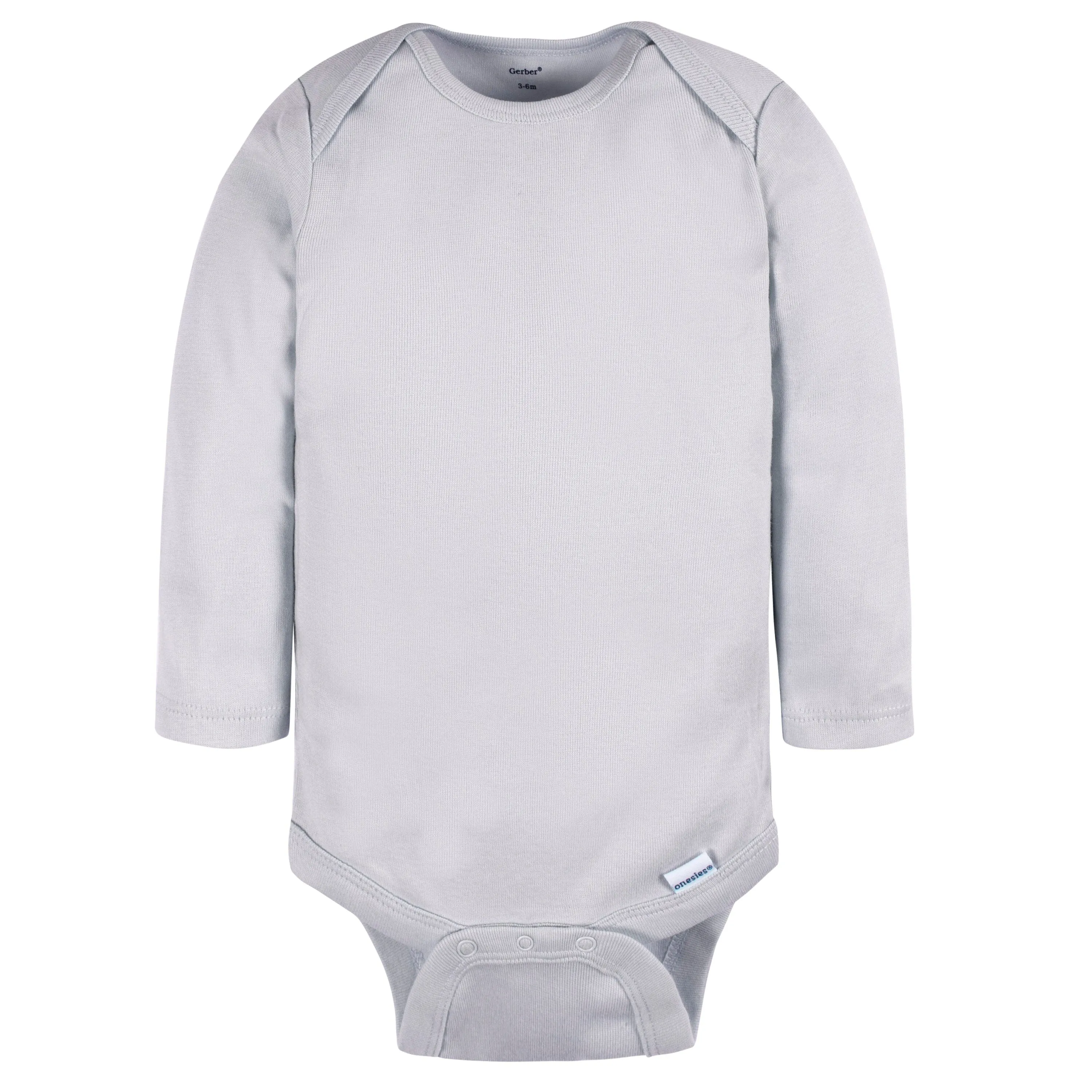 4-Pack Baby Neutral Grey Long Sleeve Onesies Bodysuits Gerber Childrenswea