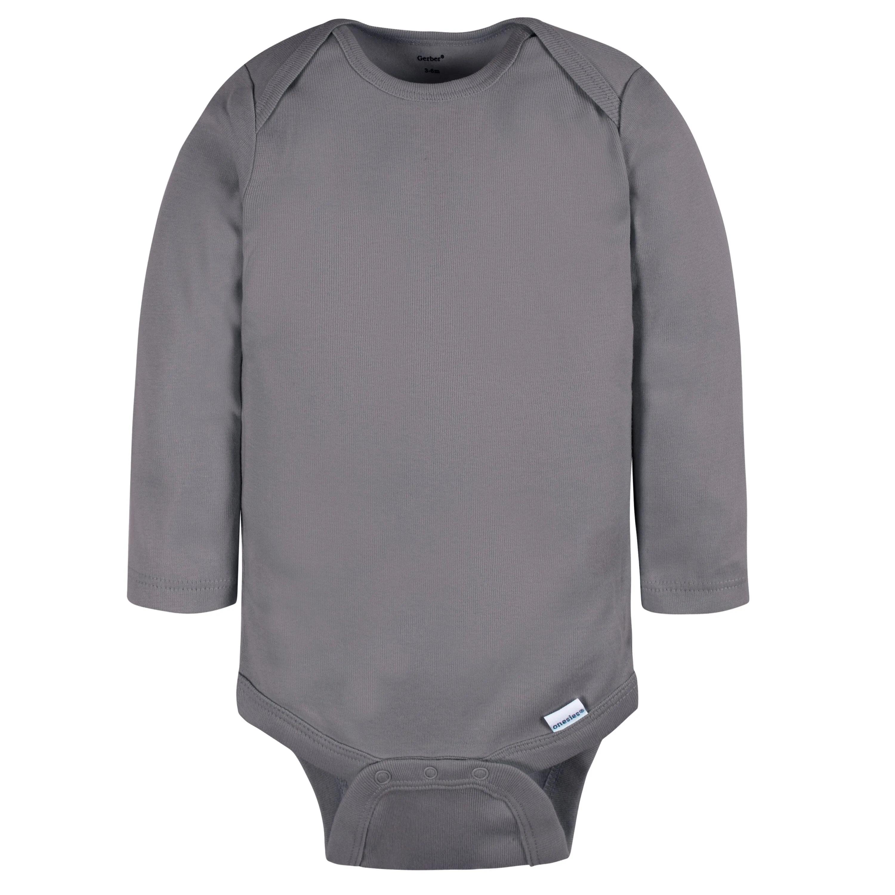 4-Pack Baby Neutral Grey Long Sleeve Onesies Bodysuits Gerber Childrenswea