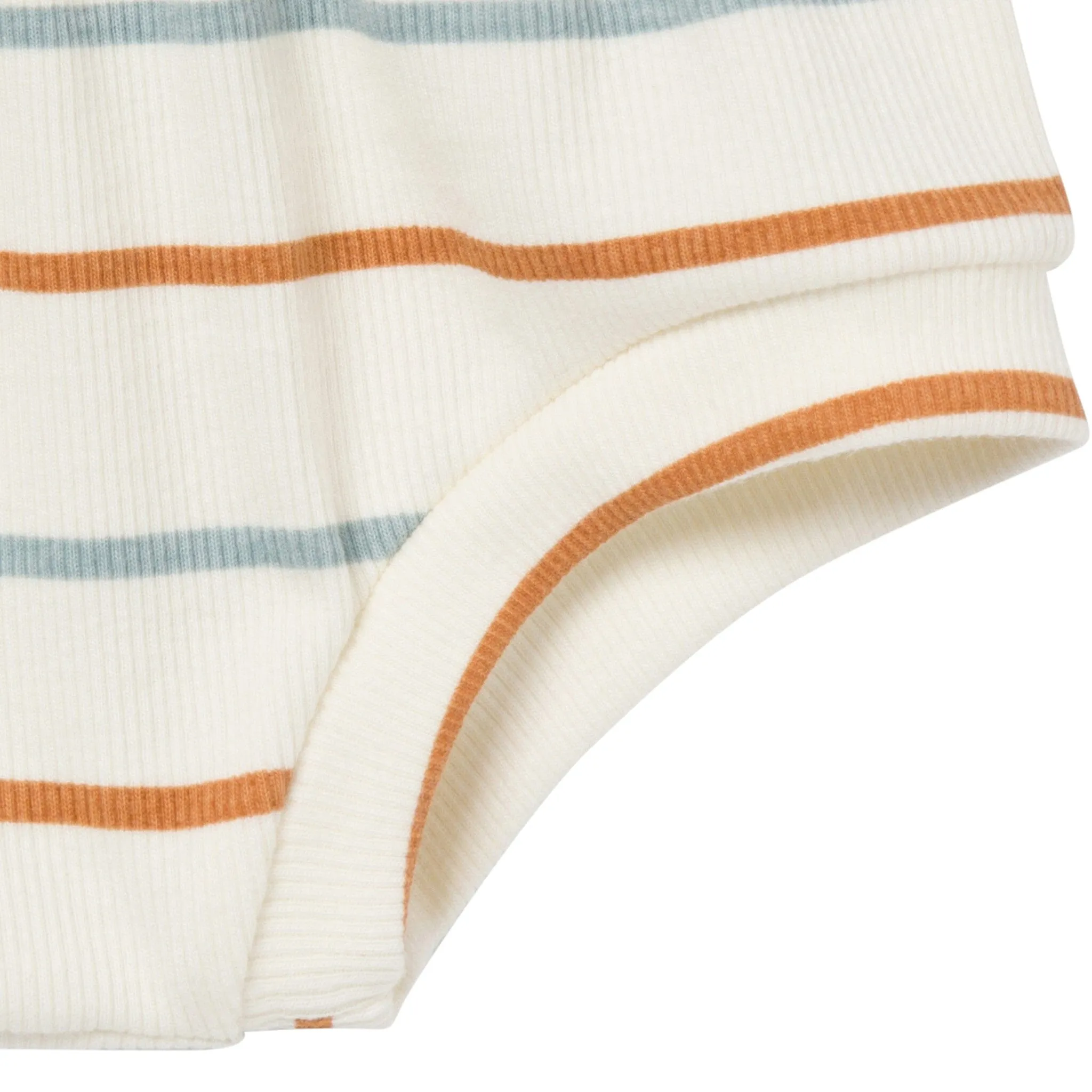 4-Piece Baby Boys Ivory Stripe Short Sleeve Bodysuits and Shorts Set Gerber Childrenswea