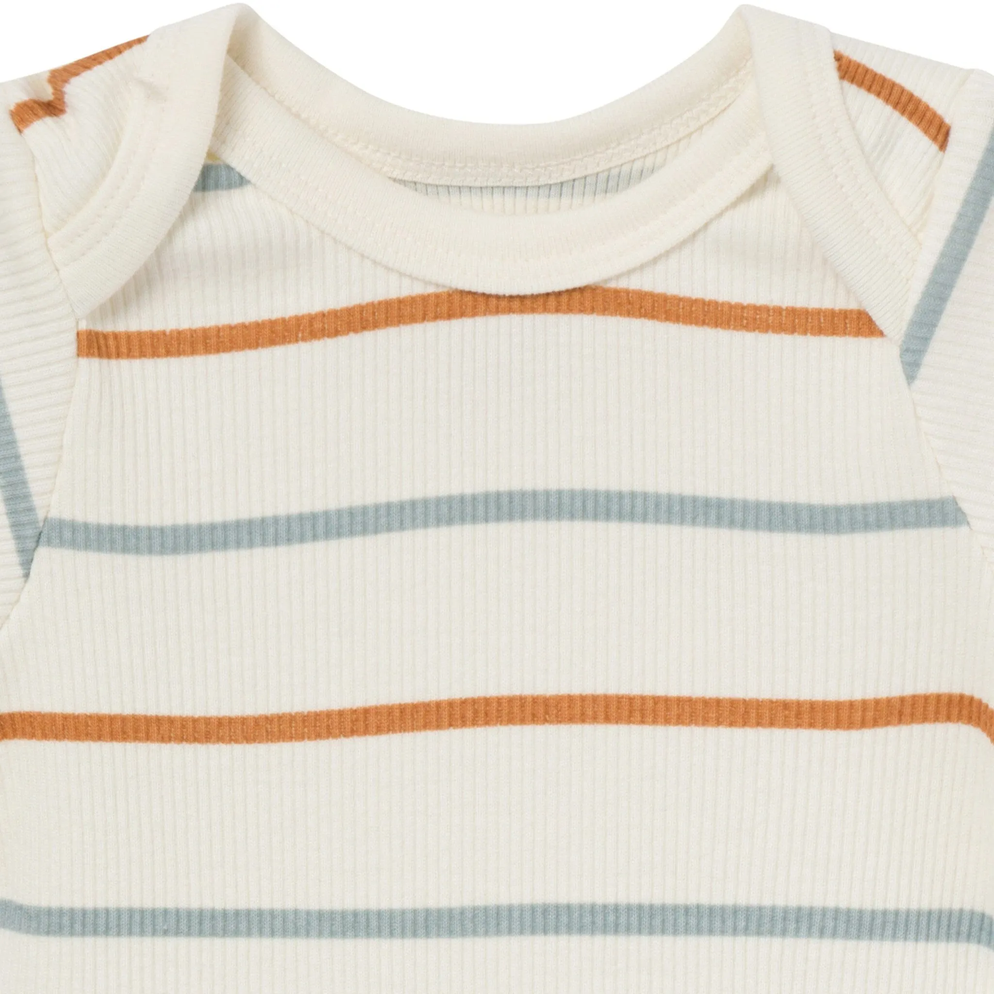 4-Piece Baby Boys Ivory Stripe Short Sleeve Bodysuits and Shorts Set Gerber Childrenswea