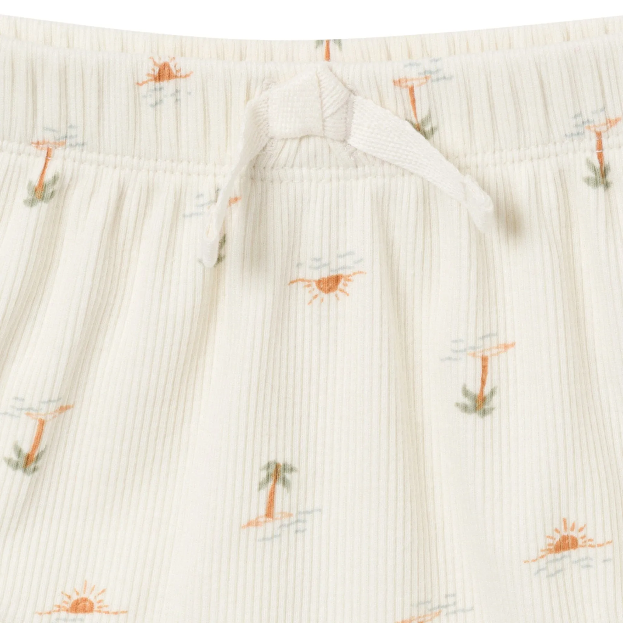 4-Piece Baby Neutral Ivory Mini Island Short Sleeve Bodysuits and Shorts Set Gerber Childrenswea