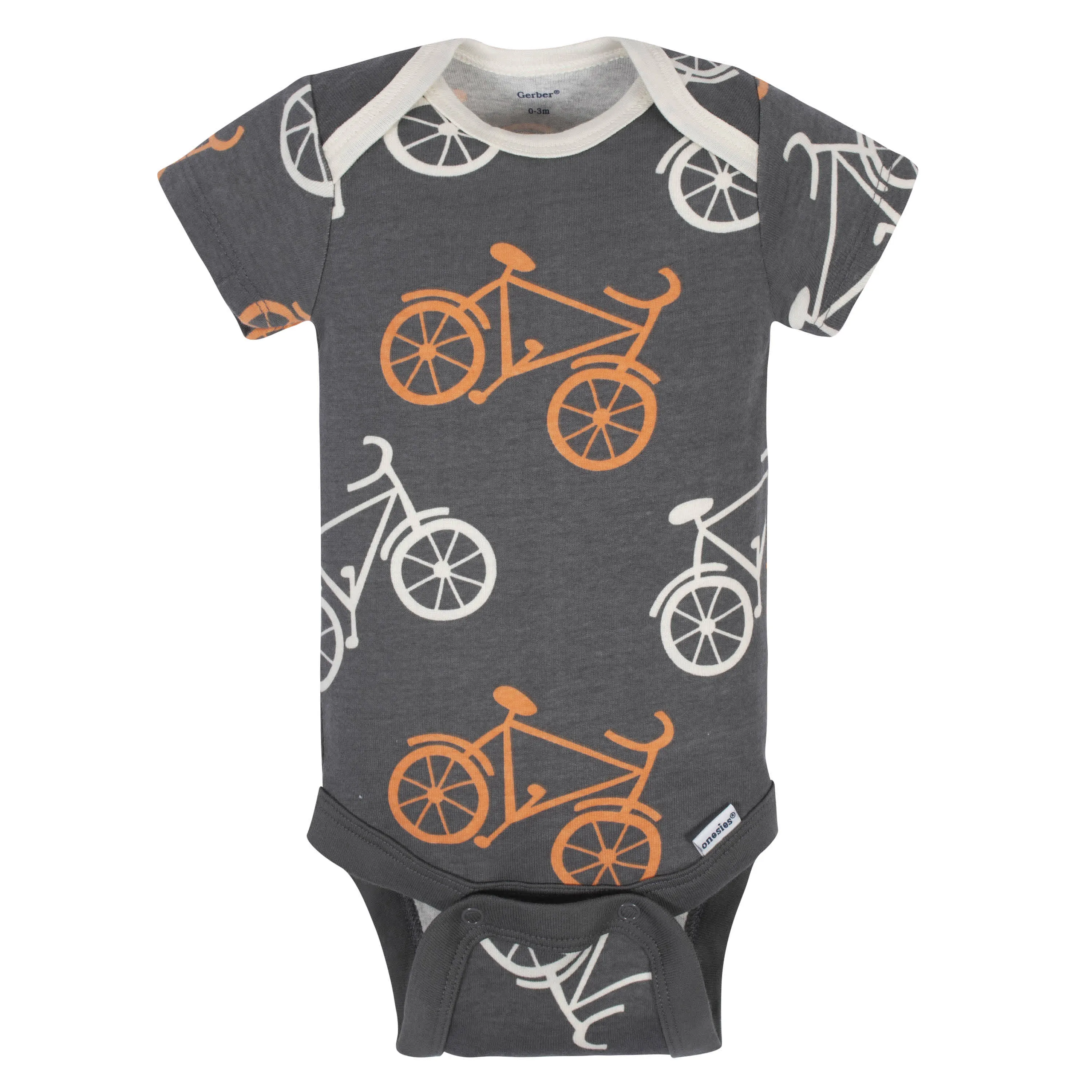 5-Pack Baby Boys Comfy Stretch Bicycle Short Sleeve Onesies Bodysuits Gerber Childrenswea