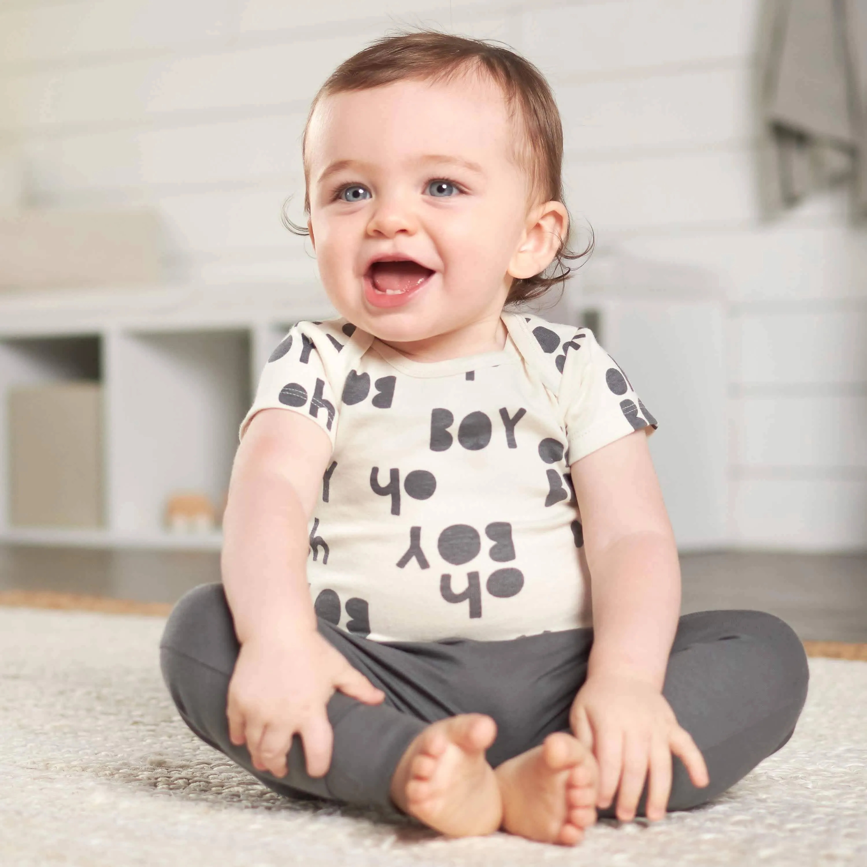 5-Pack Baby Boys Comfy Stretch Bicycle Short Sleeve Onesies Bodysuits Gerber Childrenswea