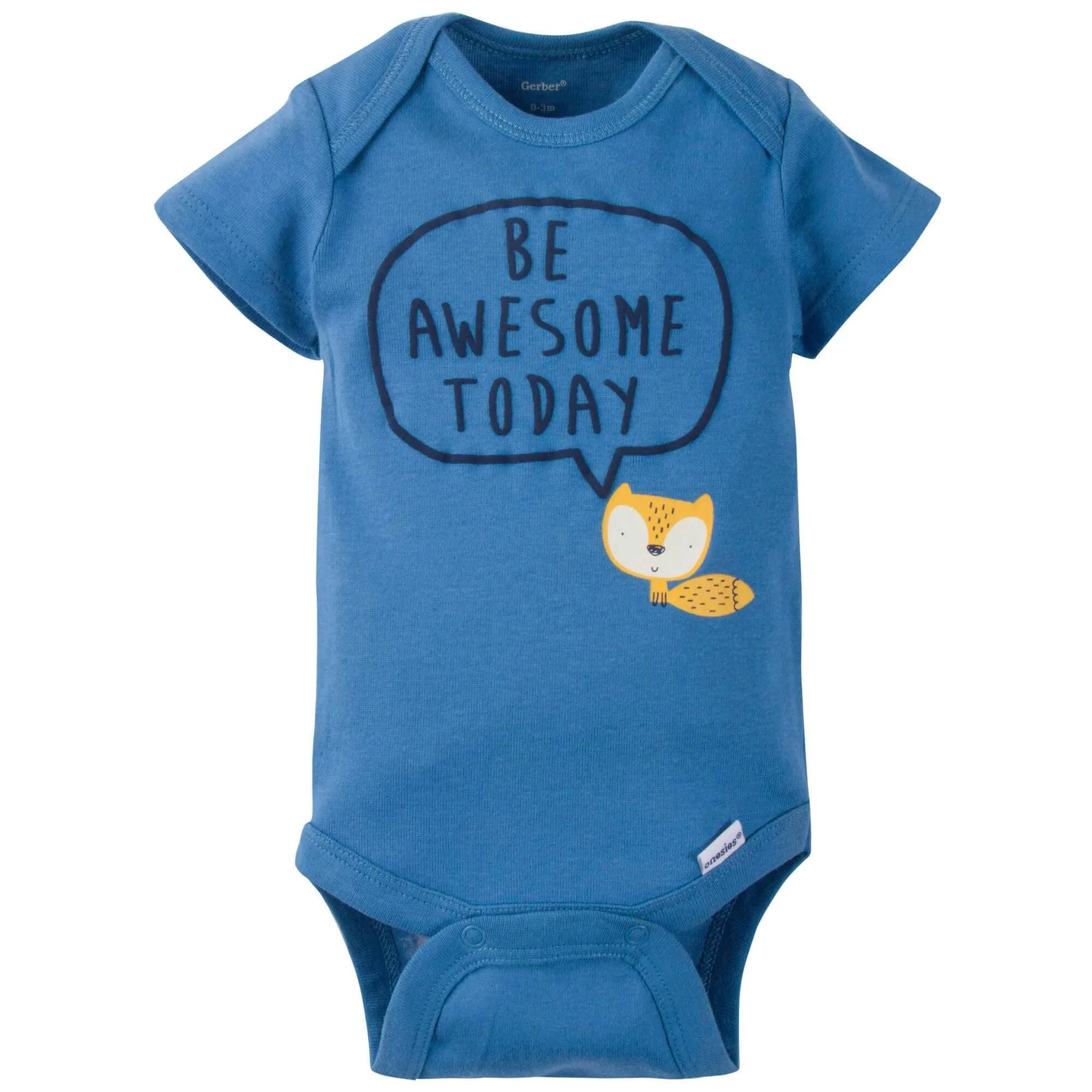 5-Pack Baby Boys Fox Short Sleeve Onesies Bodysuits Gerber Childrenswea