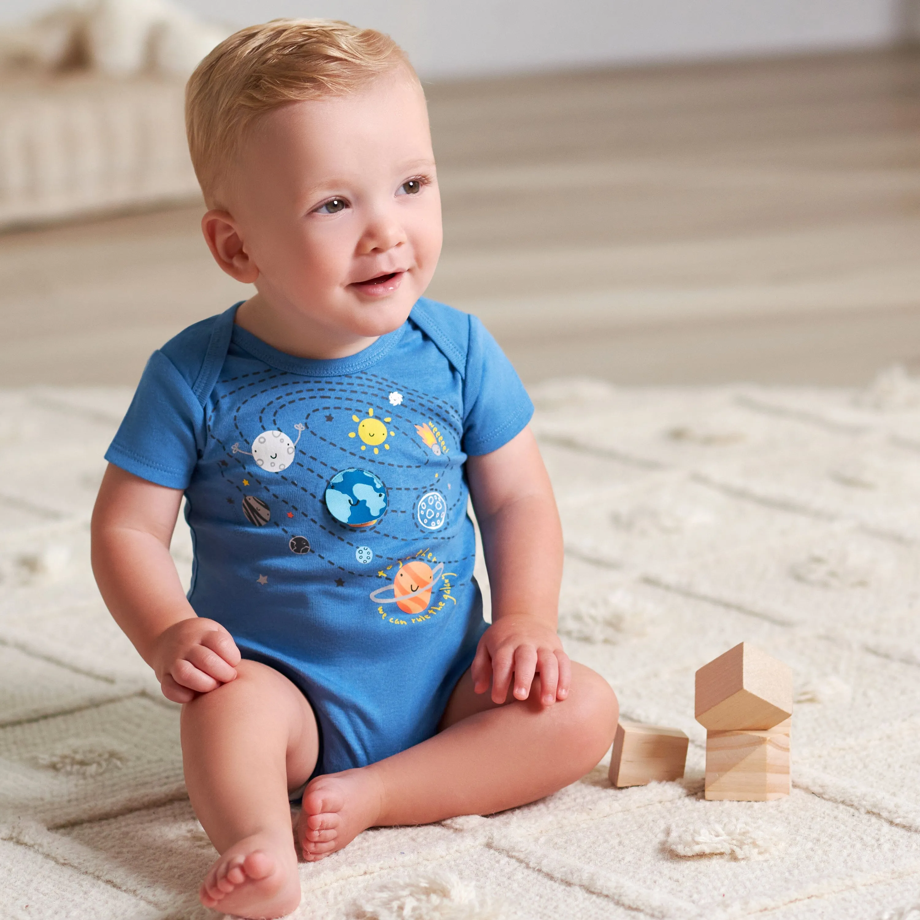5-Pack Baby Boys Space Explorer Onesies Bodysuits Gerber Childrenswea
