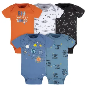 5-Pack Baby Boys Space Explorer Onesies Bodysuits Gerber Childrenswea