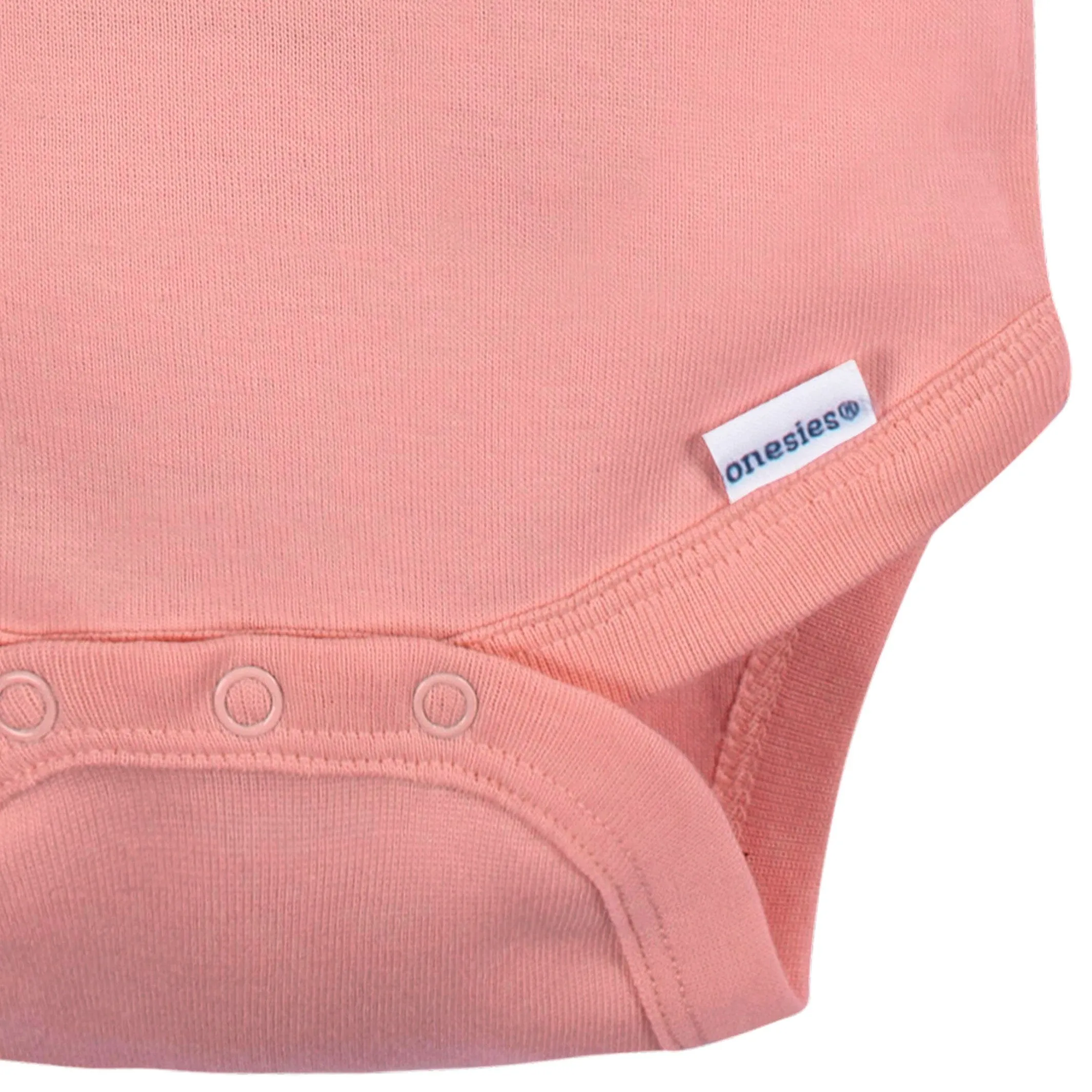 5-Pack Baby Girls Mauve Pink Premium Short Sleeve Lap Shoulder Onesies Bodysuits Gerber Childrenswea