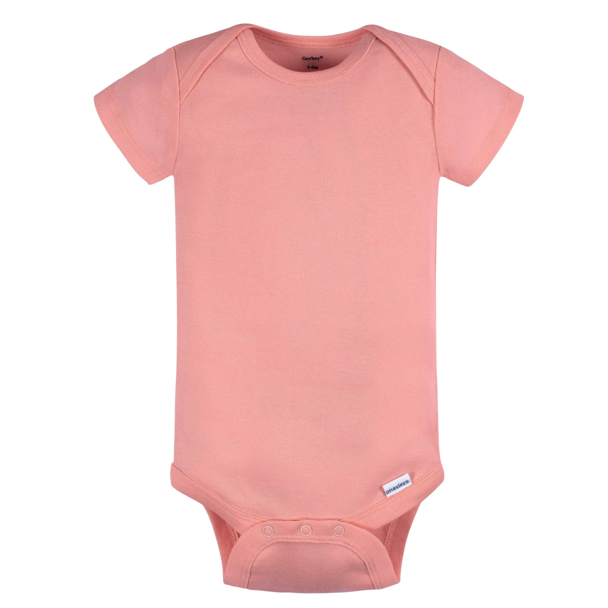 5-Pack Baby Girls Mauve Pink Premium Short Sleeve Lap Shoulder Onesies Bodysuits Gerber Childrenswea
