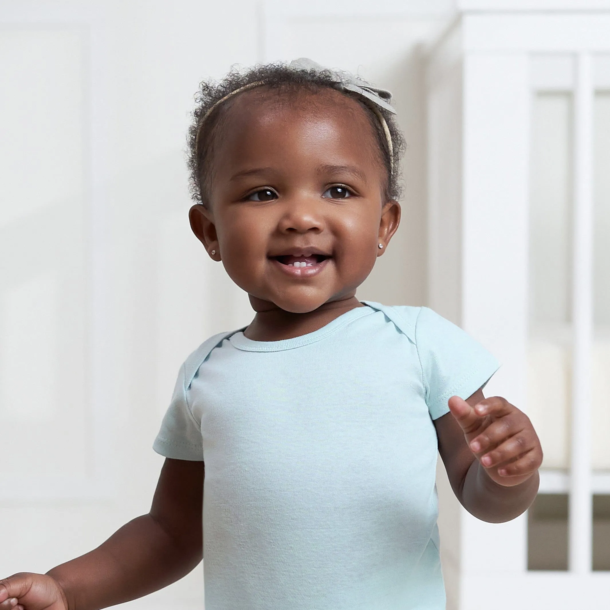 5-Pack Baby Neutral Blue/ Pink Short Sleeve Onesies Bodysuits Gerber Childrenswea