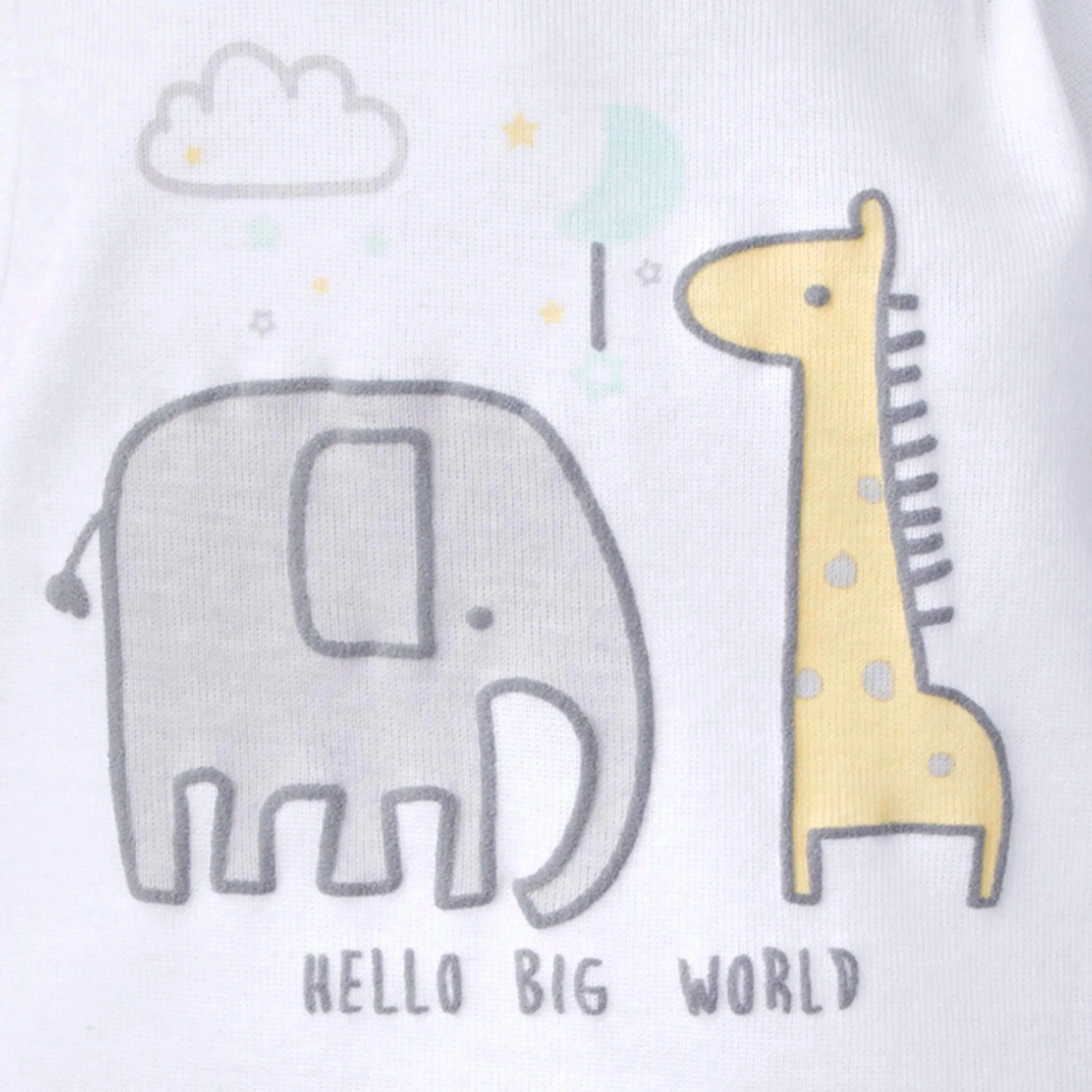 5-Pack Baby Neutral Elephant Short Sleeve Onesies Bodysuits Gerber Childrenswea