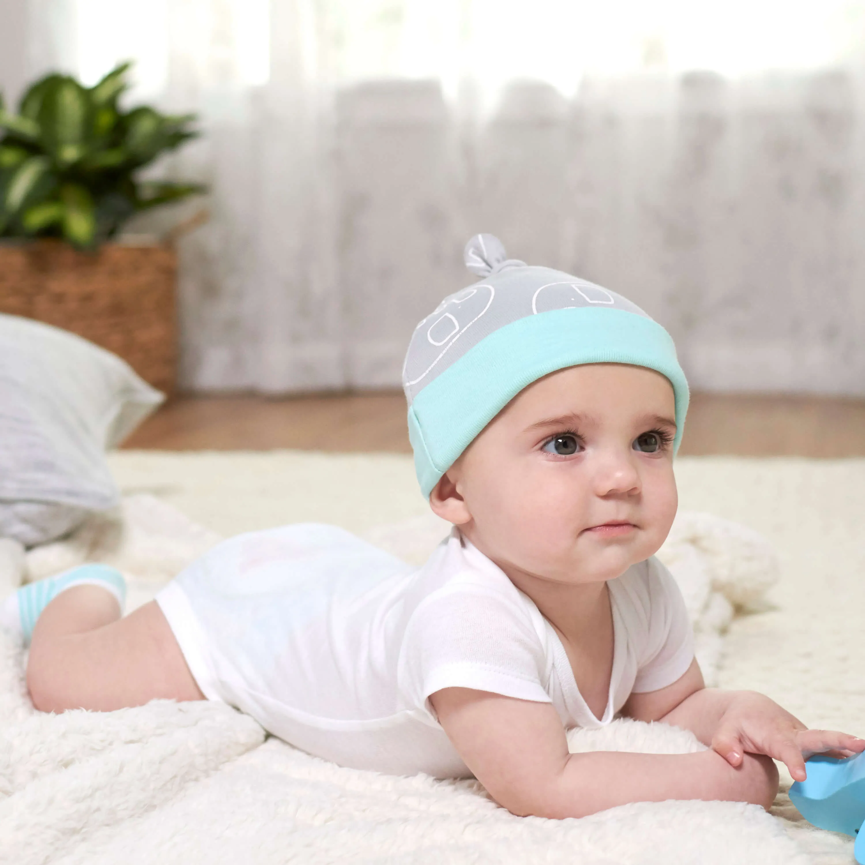 5-Pack Baby Neutral Elephant Short Sleeve Onesies Bodysuits Gerber Childrenswea
