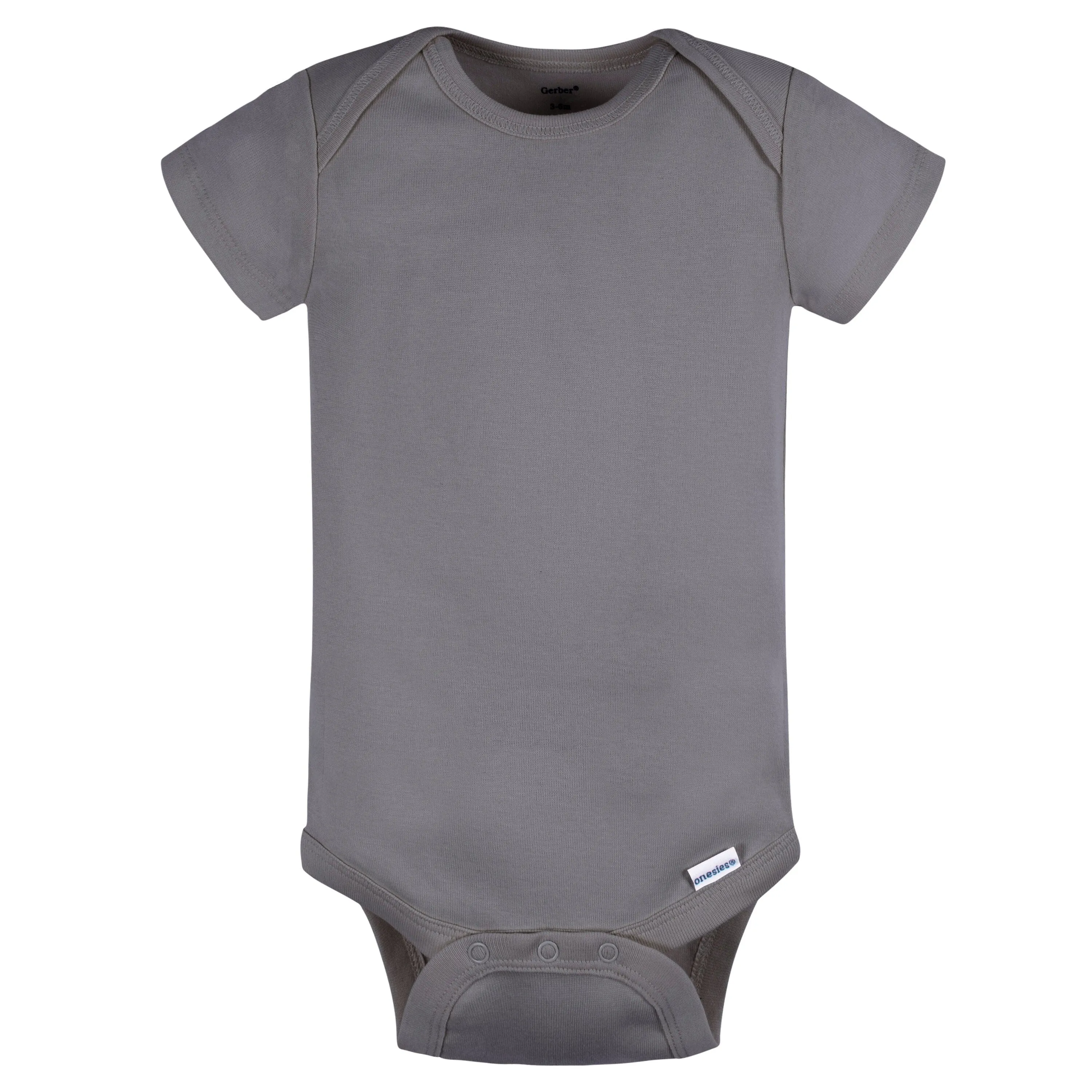 5-Pack Baby Neutral Greys Short Sleeve Onesies Bodysuits Gerber Childrenswea