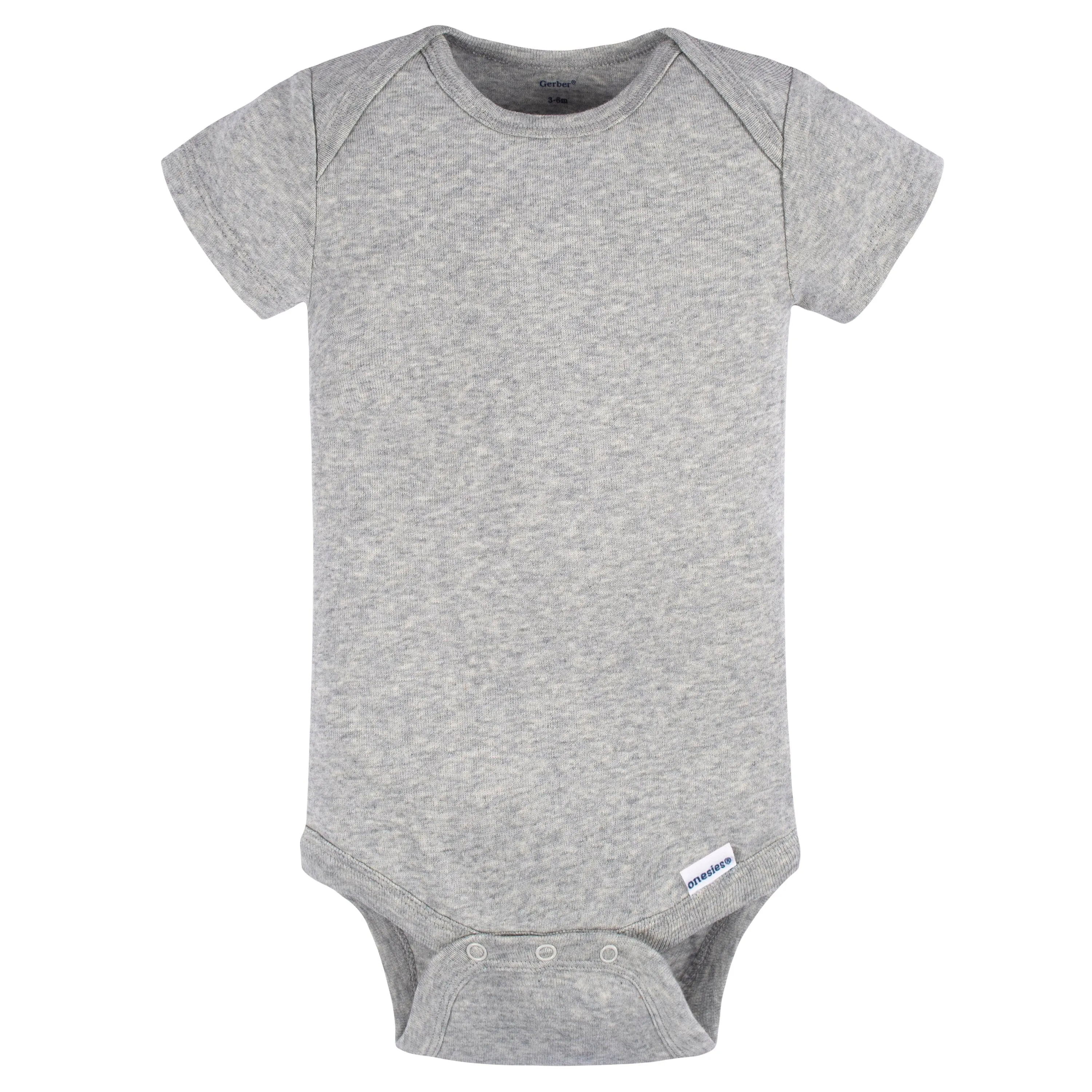 5-Pack Baby Neutral Greys Short Sleeve Onesies Bodysuits Gerber Childrenswea