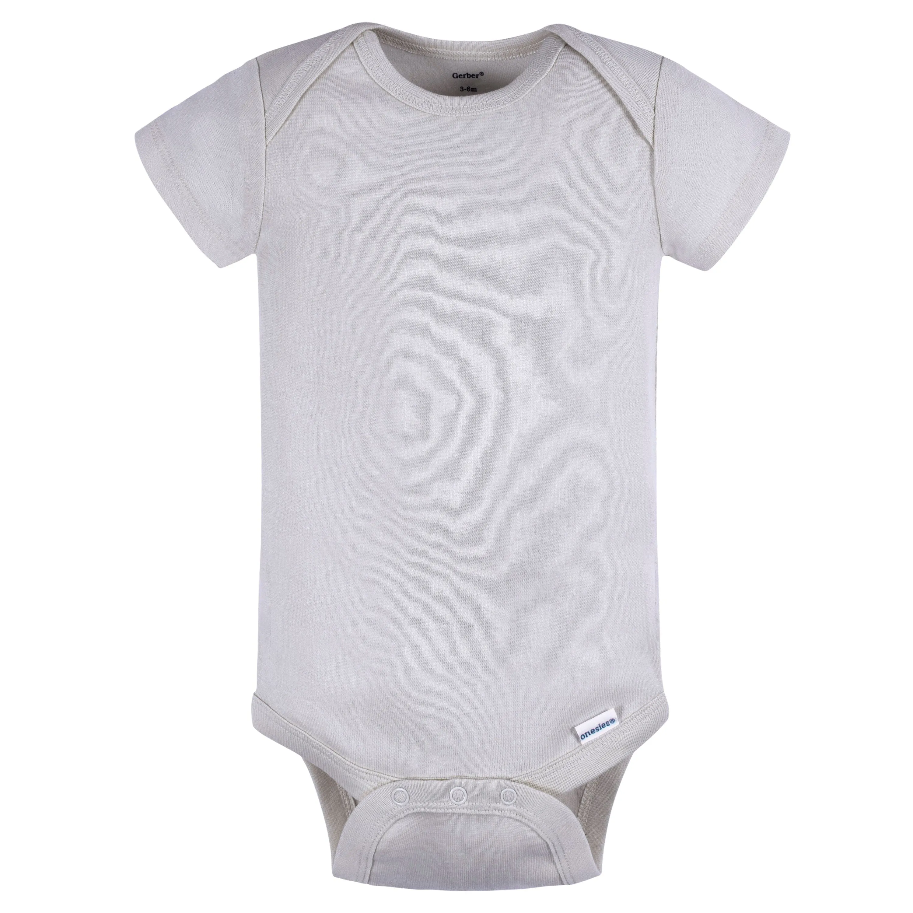 5-Pack Baby Neutral Greys Short Sleeve Onesies Bodysuits Gerber Childrenswea